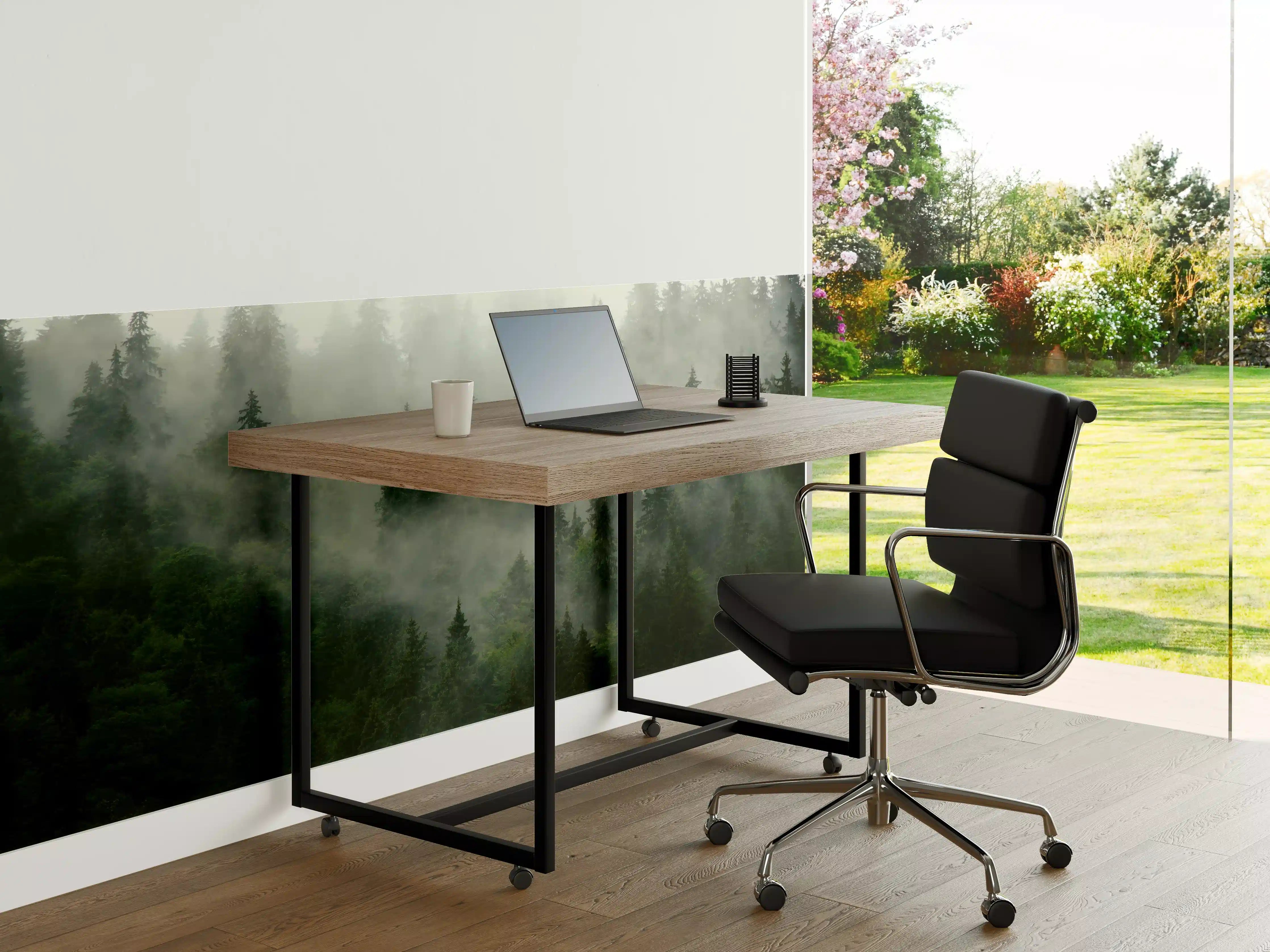 Büro Wandgestaltung - neblige Waldlandschaft