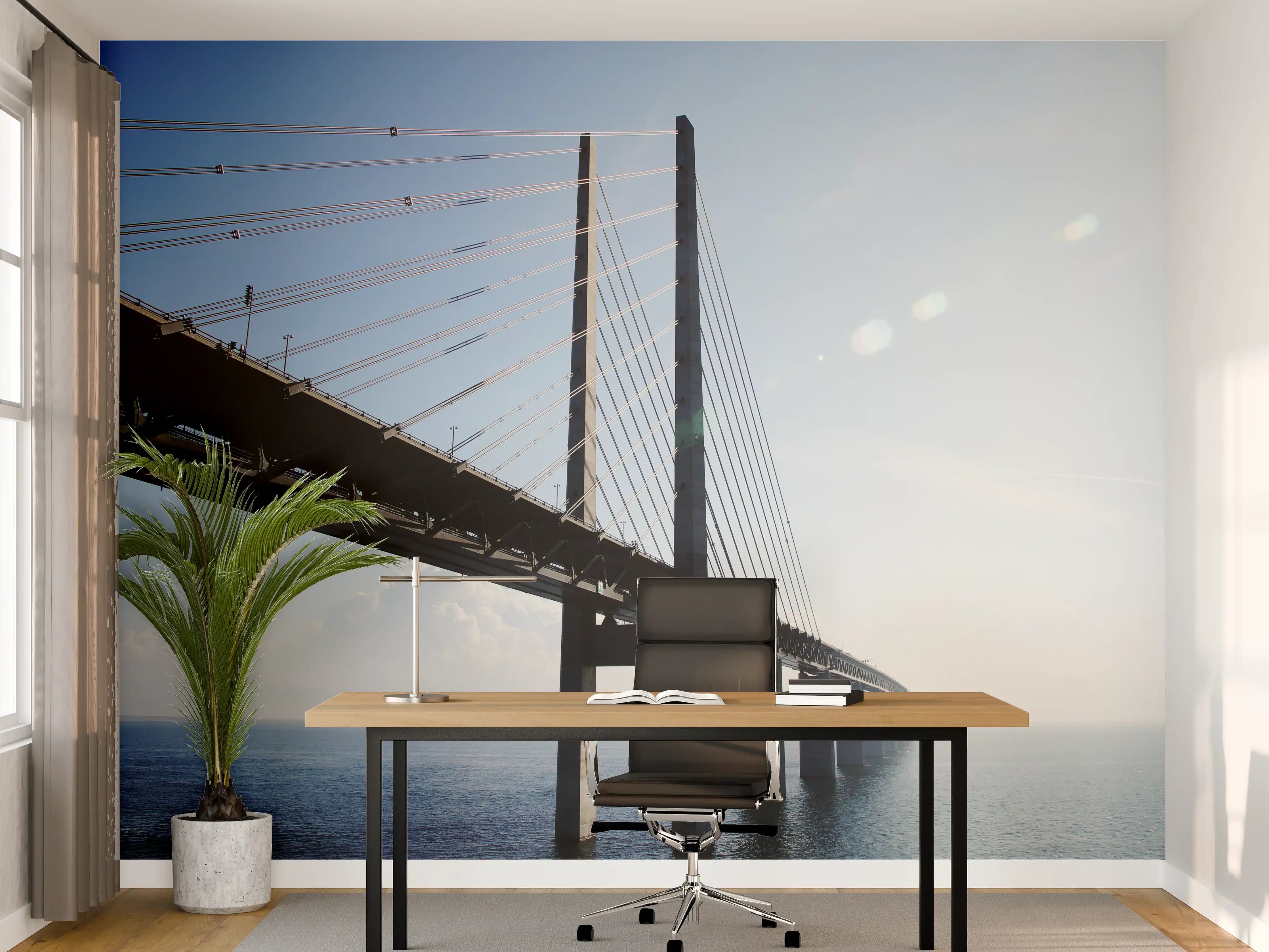 Büro Wandgestaltung - spektakuläre Brücke in Schweden