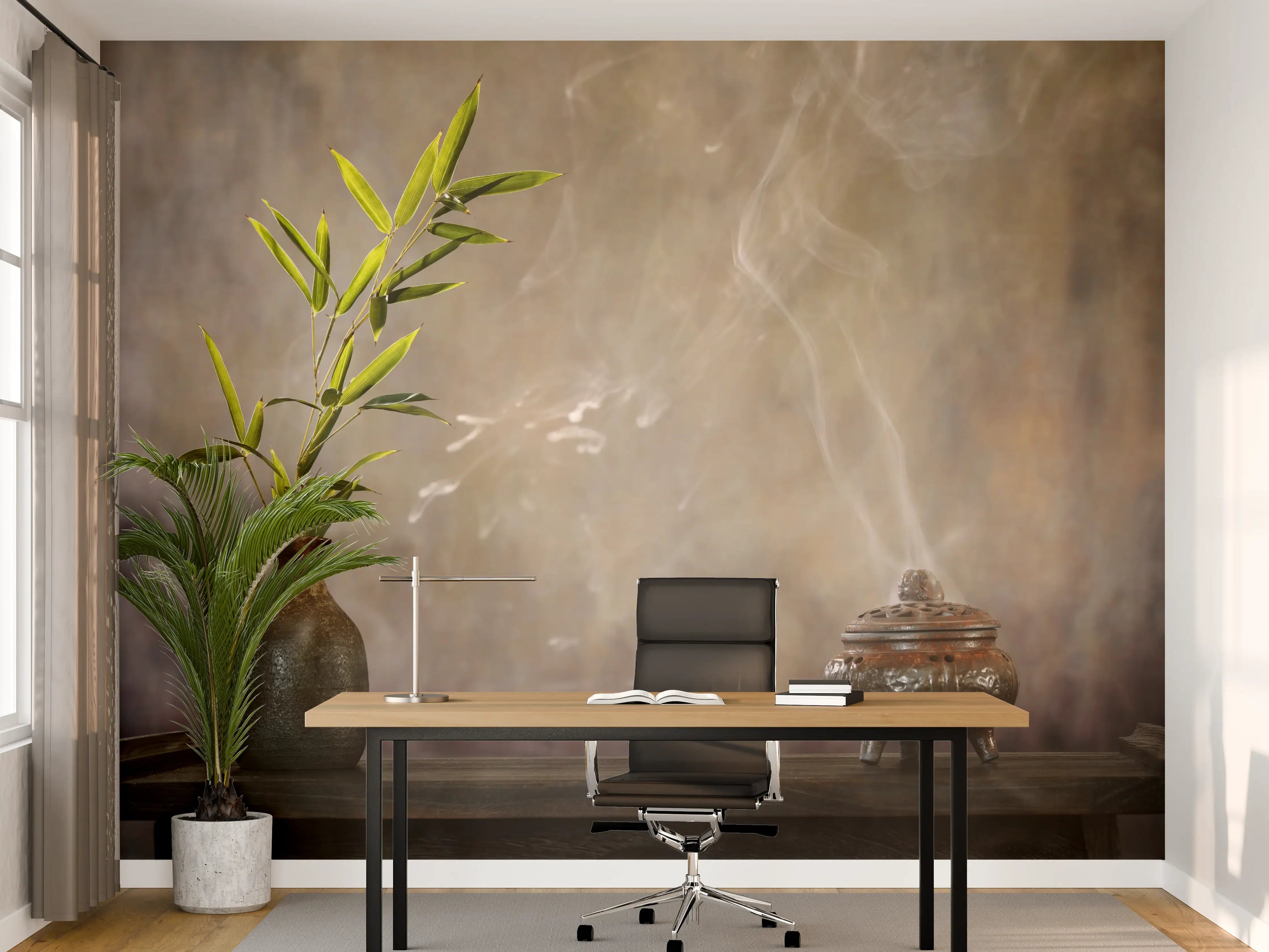 Büro Wandgestaltung - spirituelles Spa-Stillleben