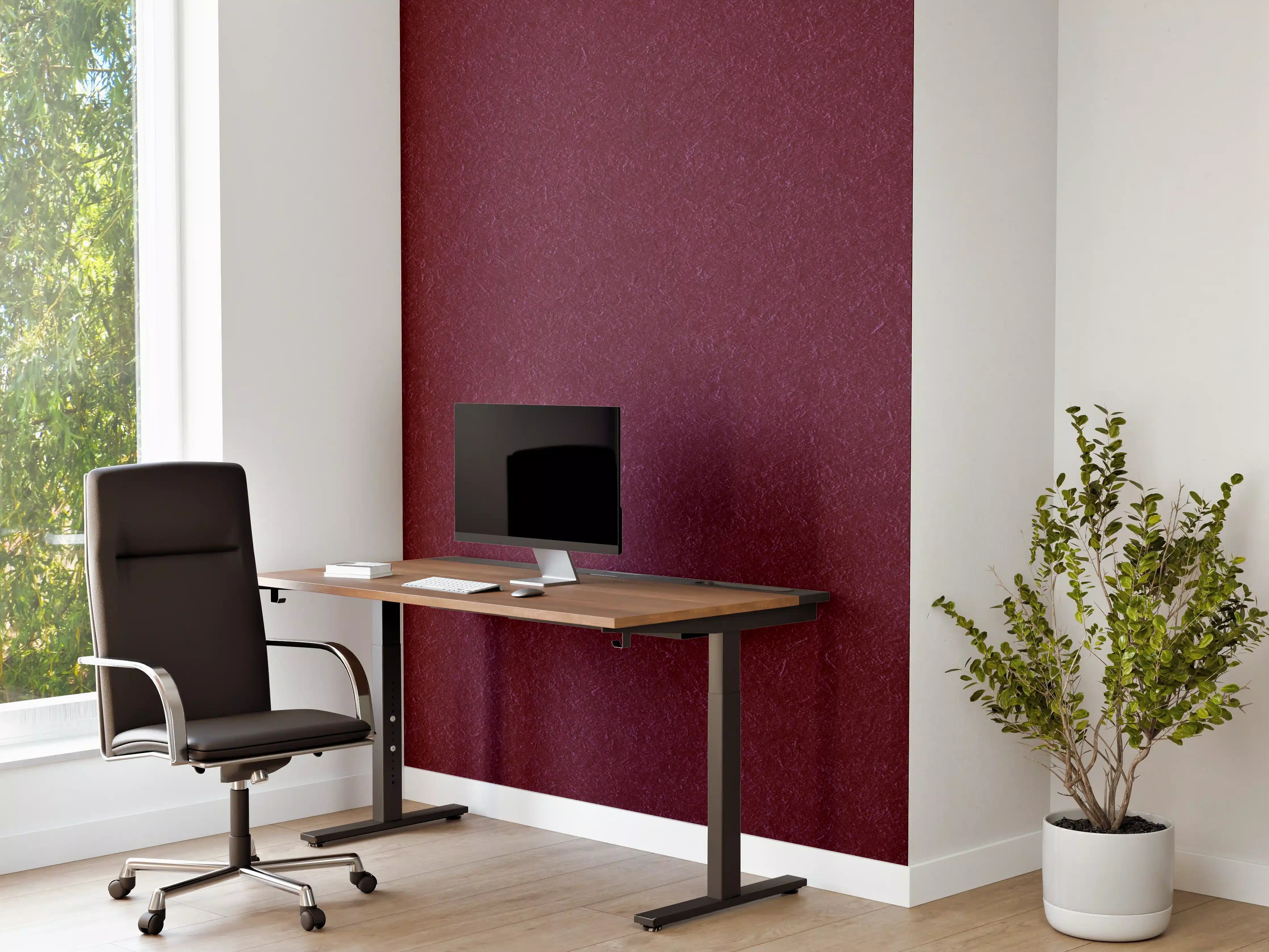 Büro Wandgestaltung - traditionelle rötliches Papier