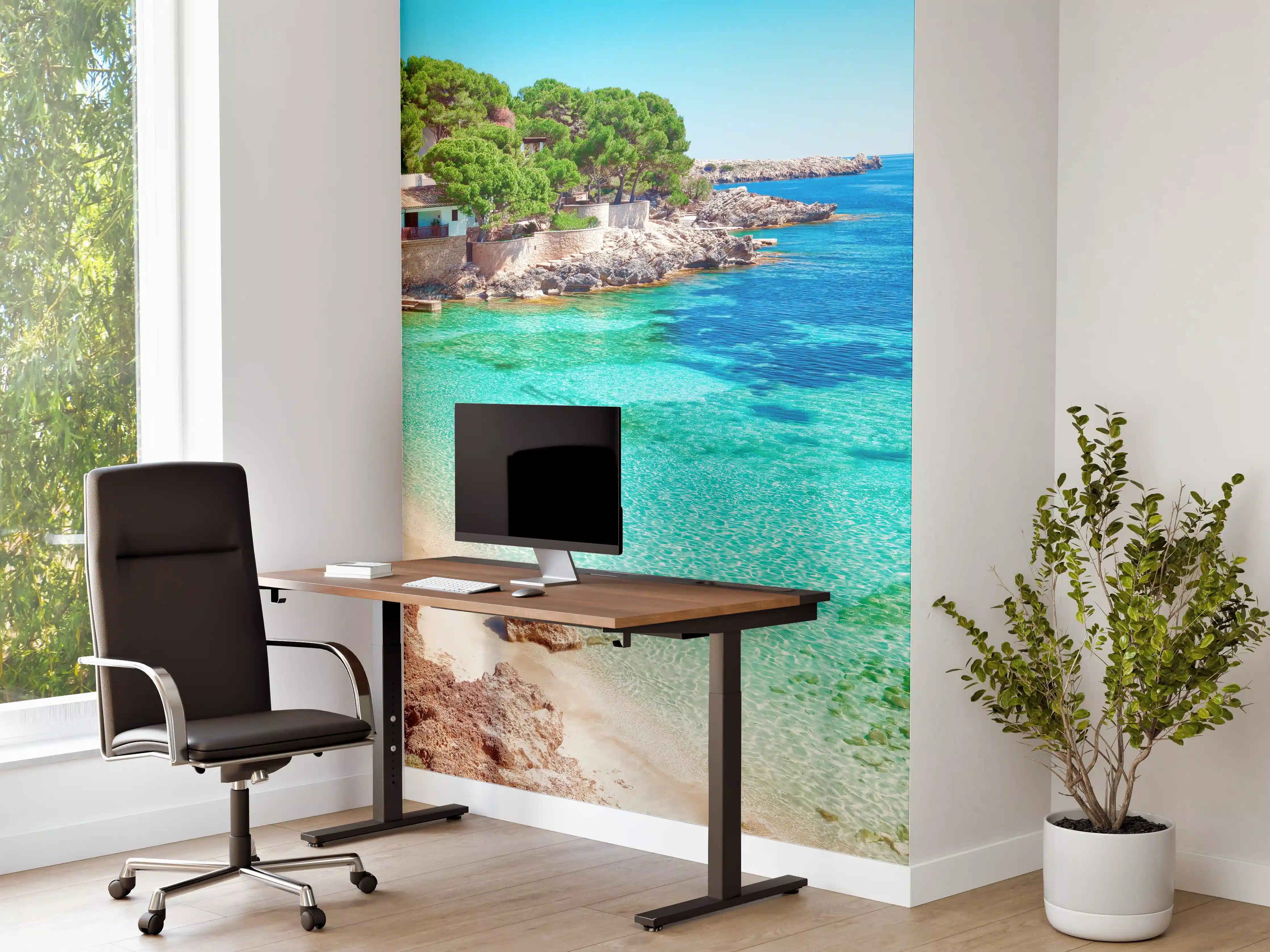 Büro Wandgestaltung - traumhafter Mallorca Strand 