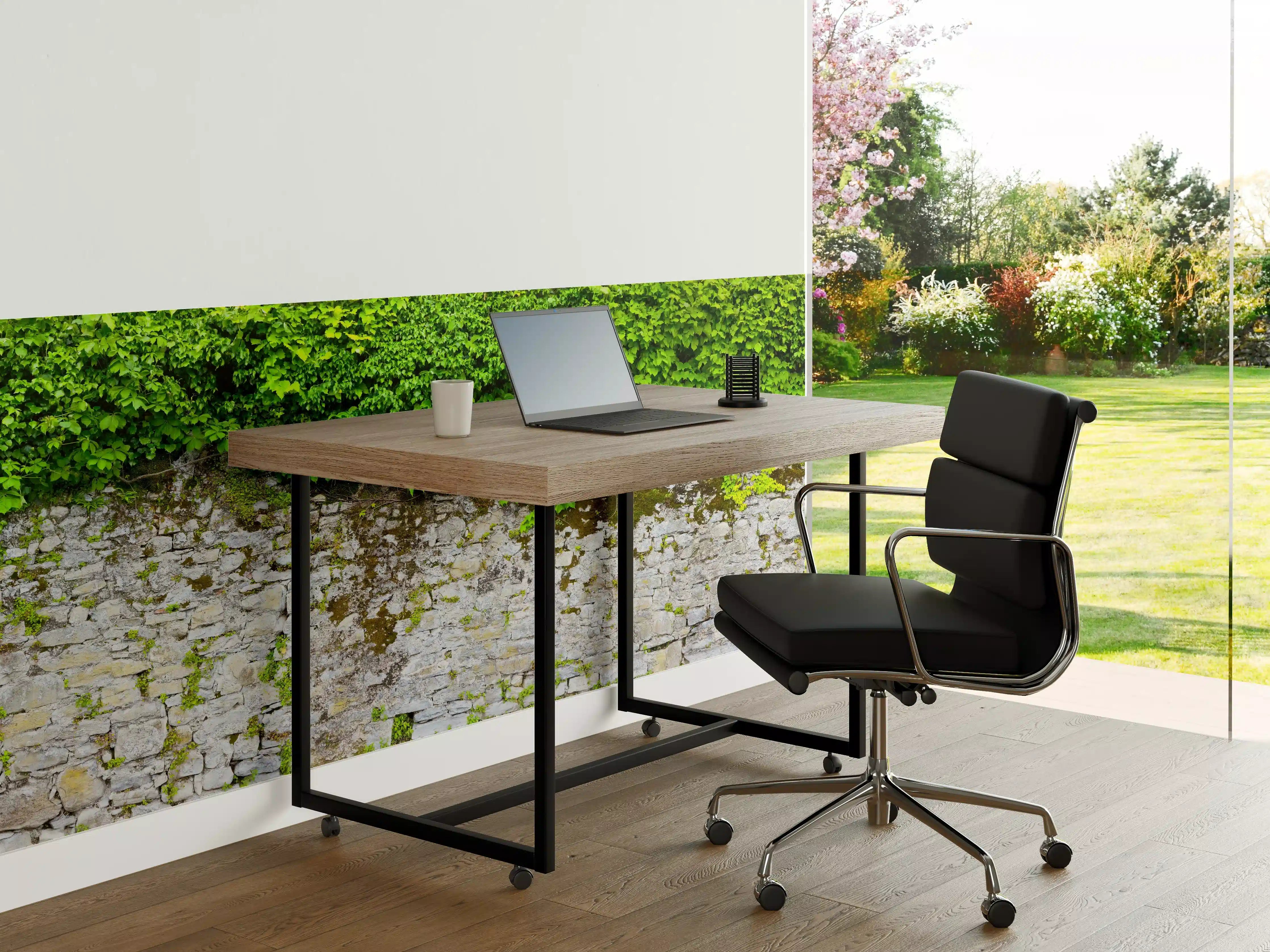 Büro Wandgestaltung - überwucherte Burgmauer