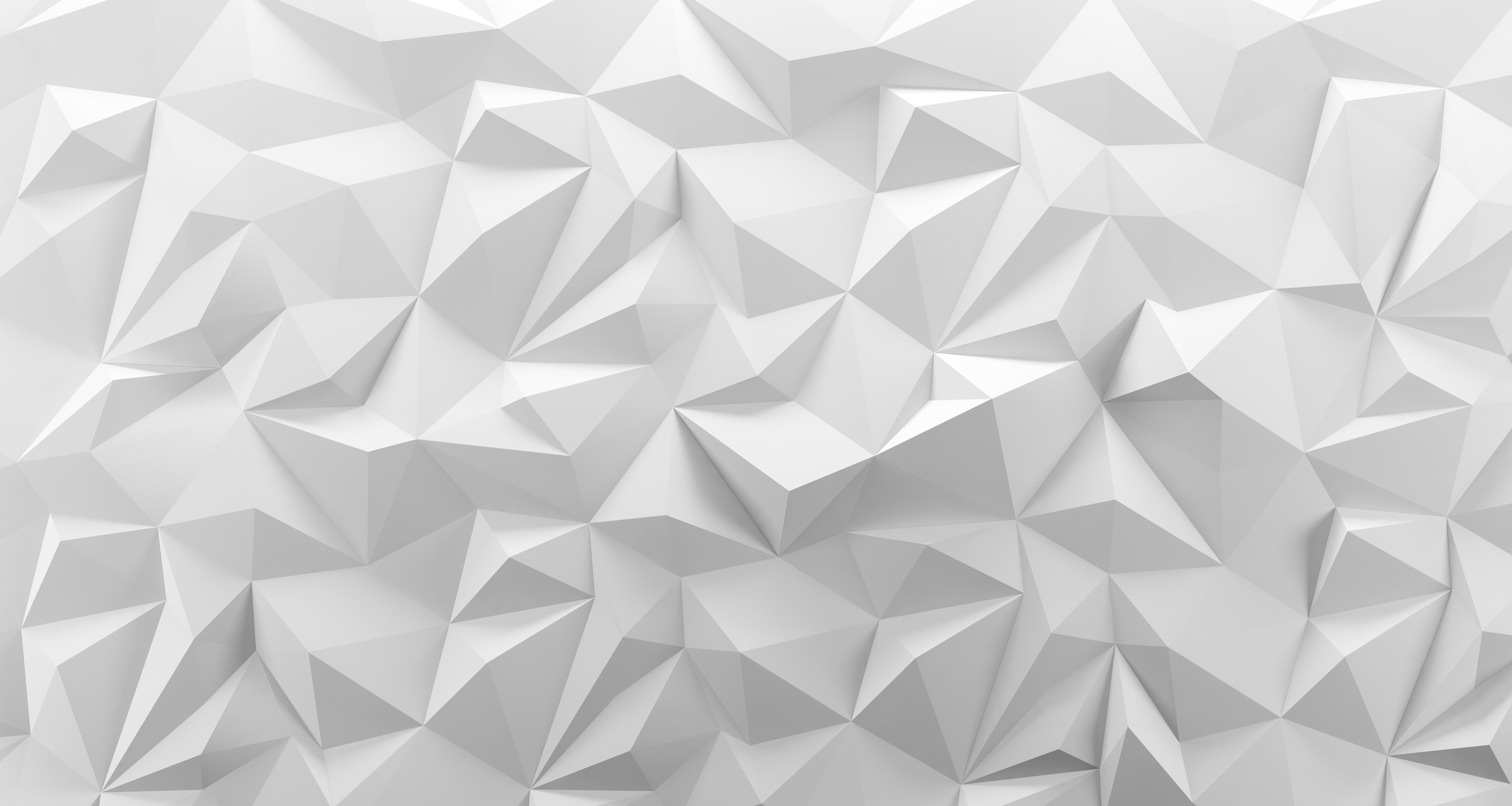 Duschrückwand-3D Geometrische Low-Poly Textur Weiß