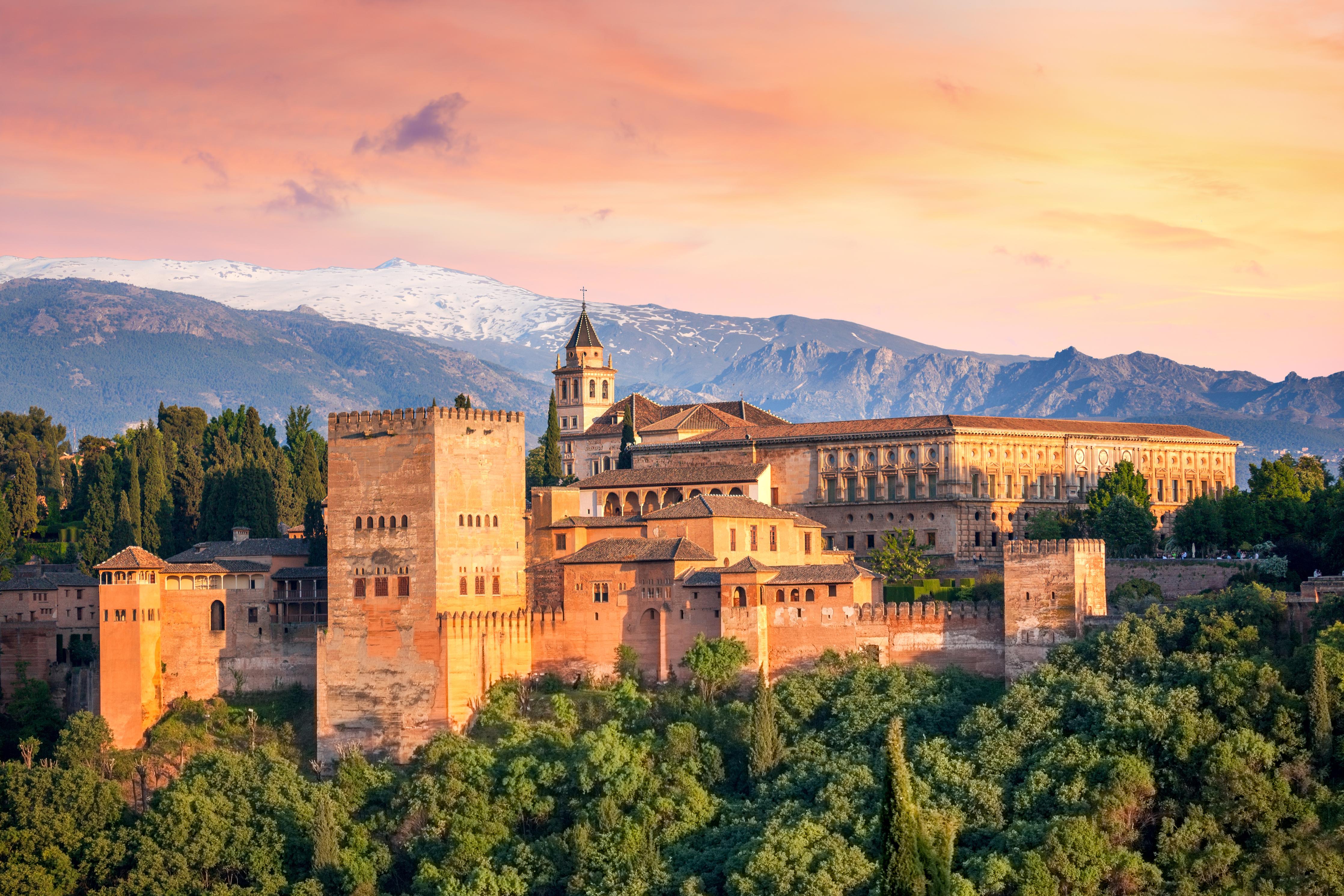 Duschrückwand-Alte arabische Festung - Alhambra