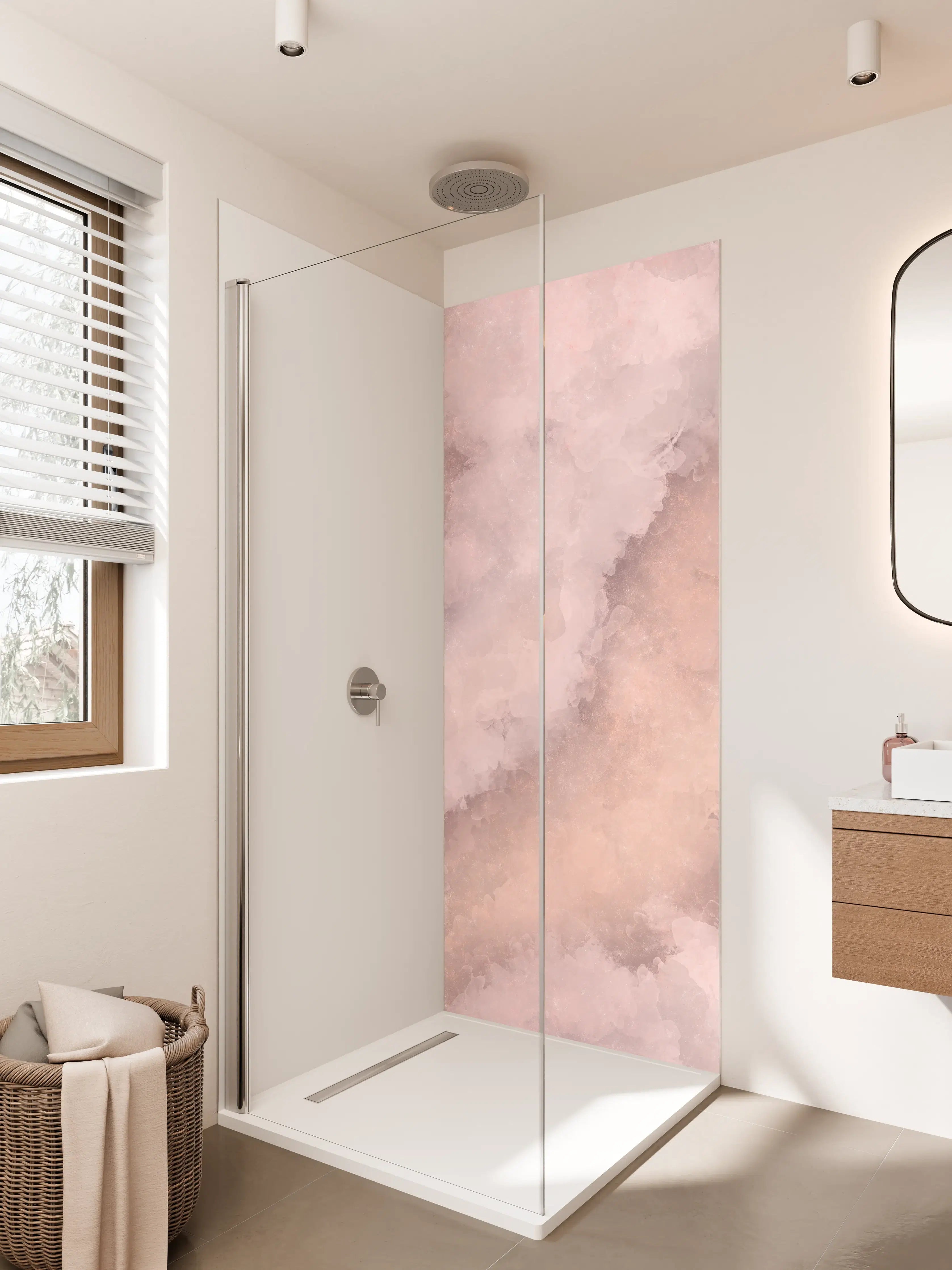 Duschrückwand - Aquarelle Grunge Steintextur