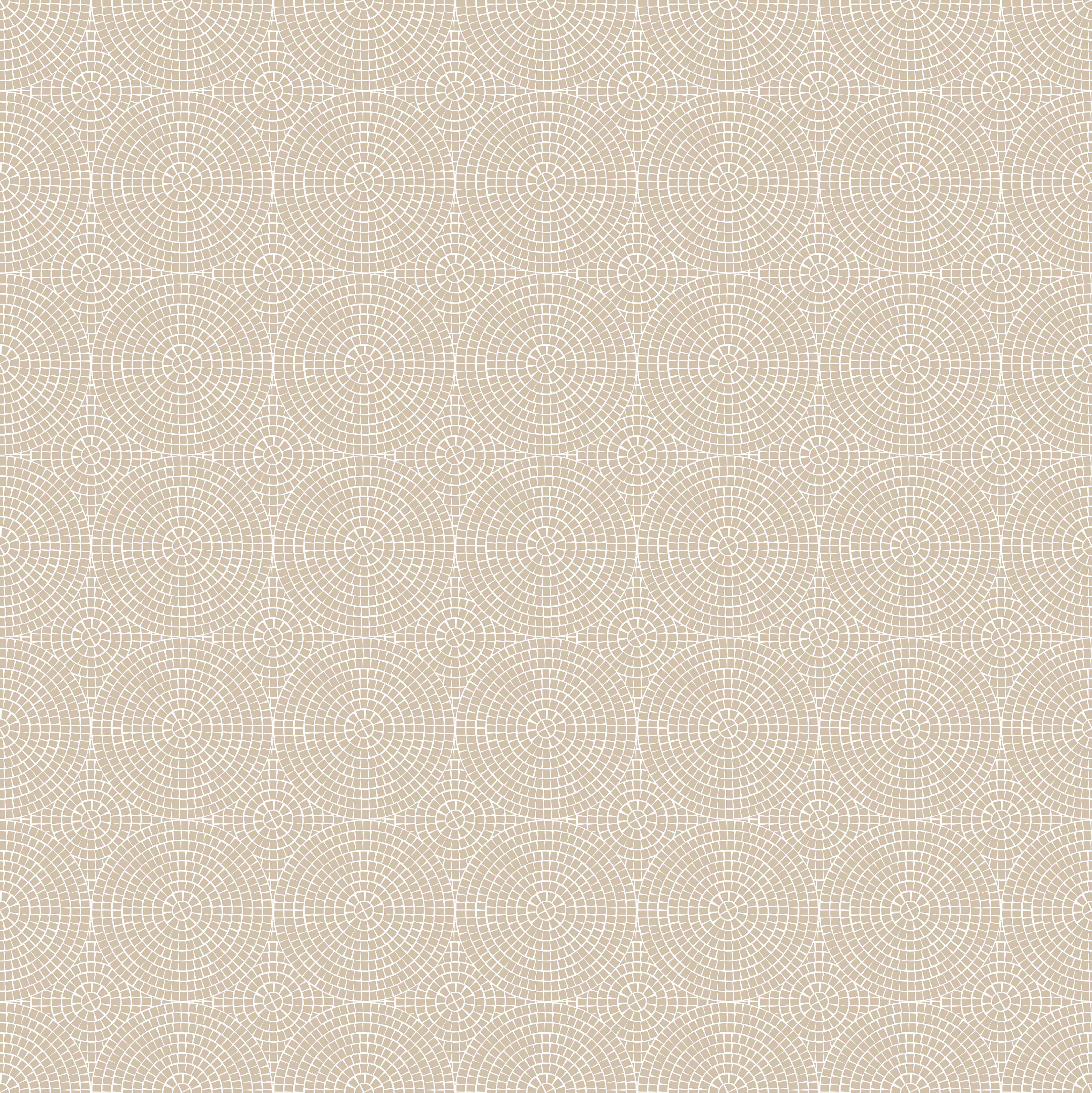 Duschrückwand-Beige-hellgrau Muster mit geometrischen Kreisen