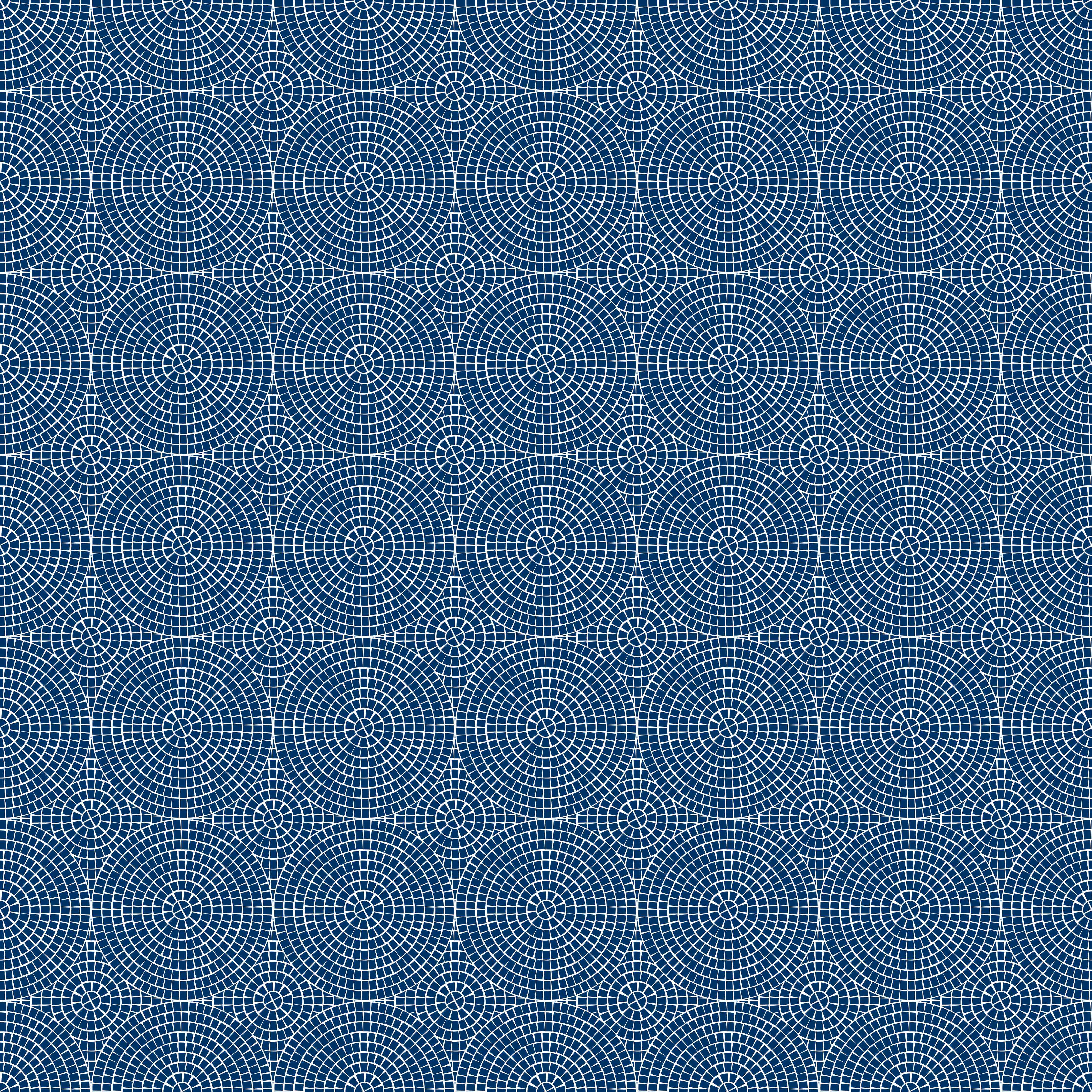 Duschrückwand-Blaues geometrisches Muster mit konzentrischen Kreisen