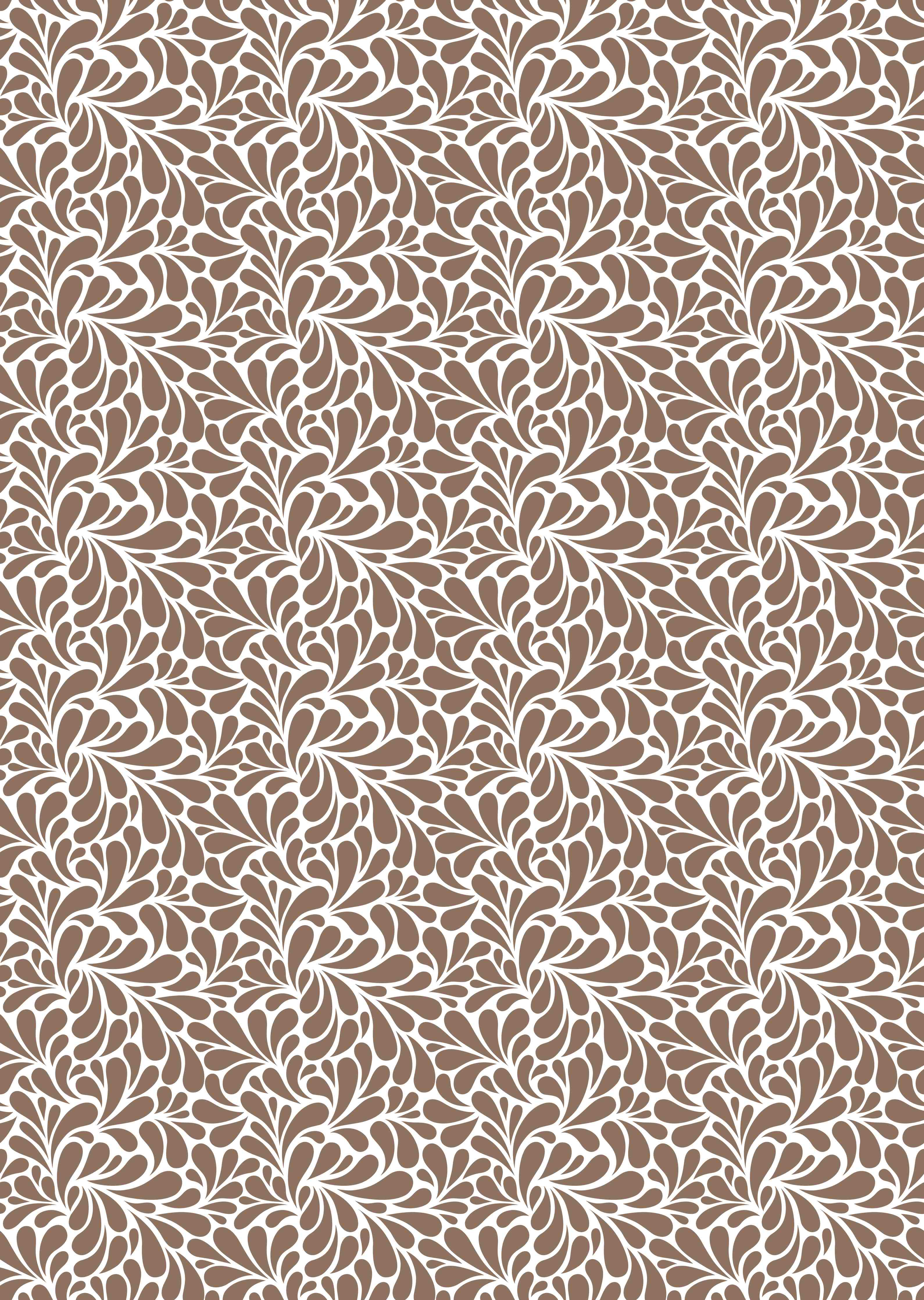 Duschrückwand-Braune Blumenmuster mit weißen Details