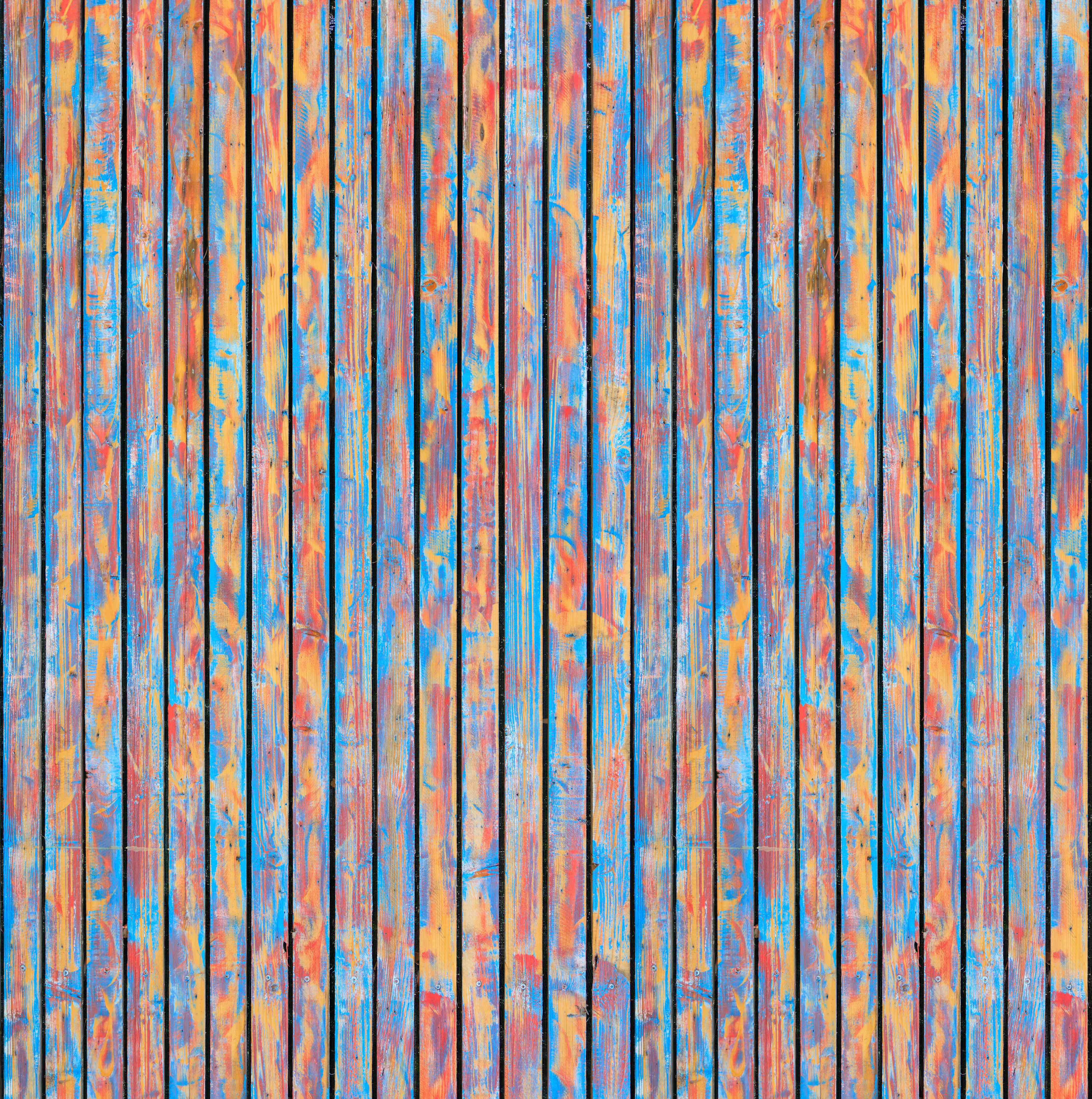 Duschrückwand-Bunte Palisaden in lebendigen Farben