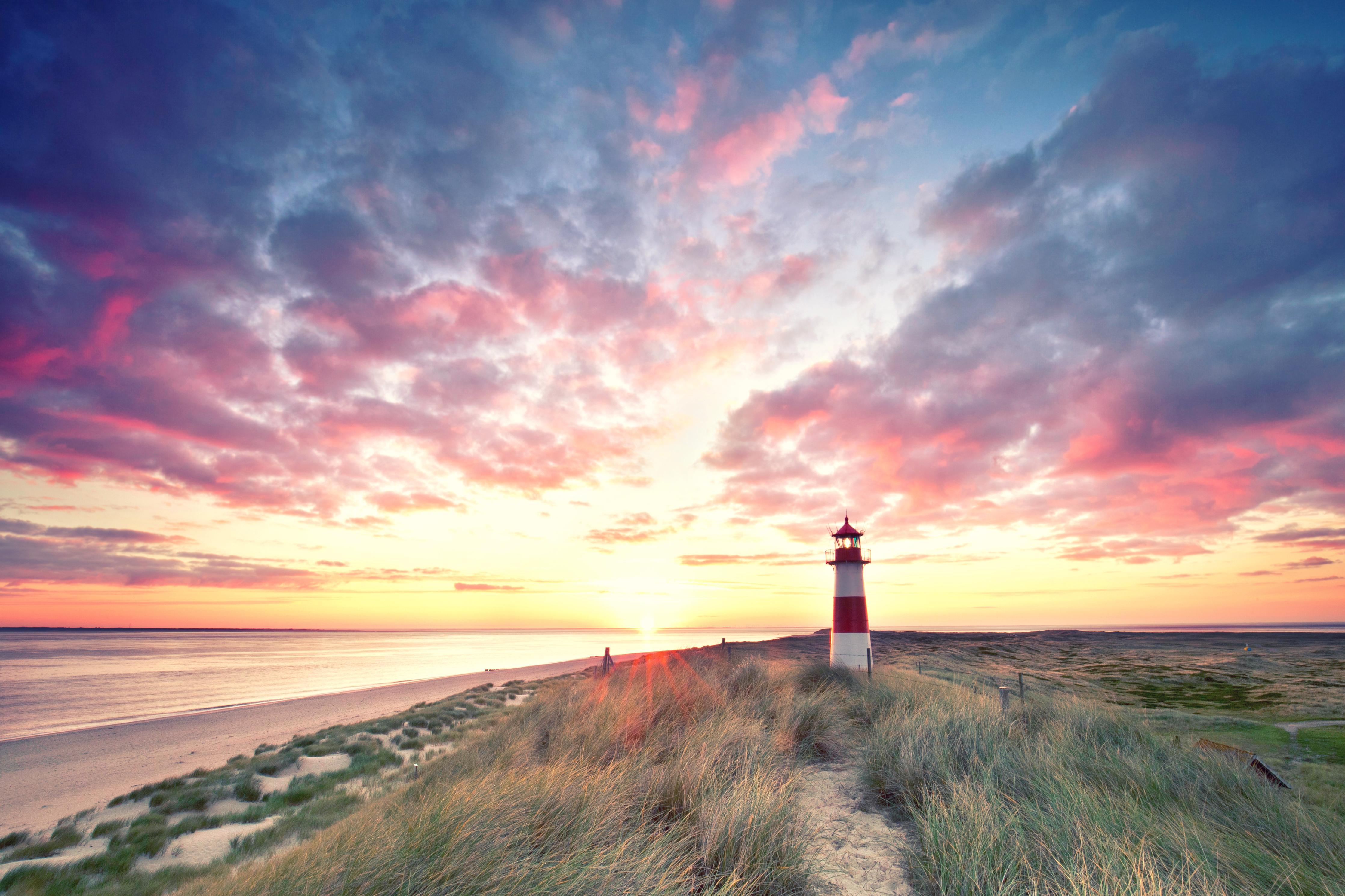 Duschrückwand-Dünen am Leuchtturm - Sylt