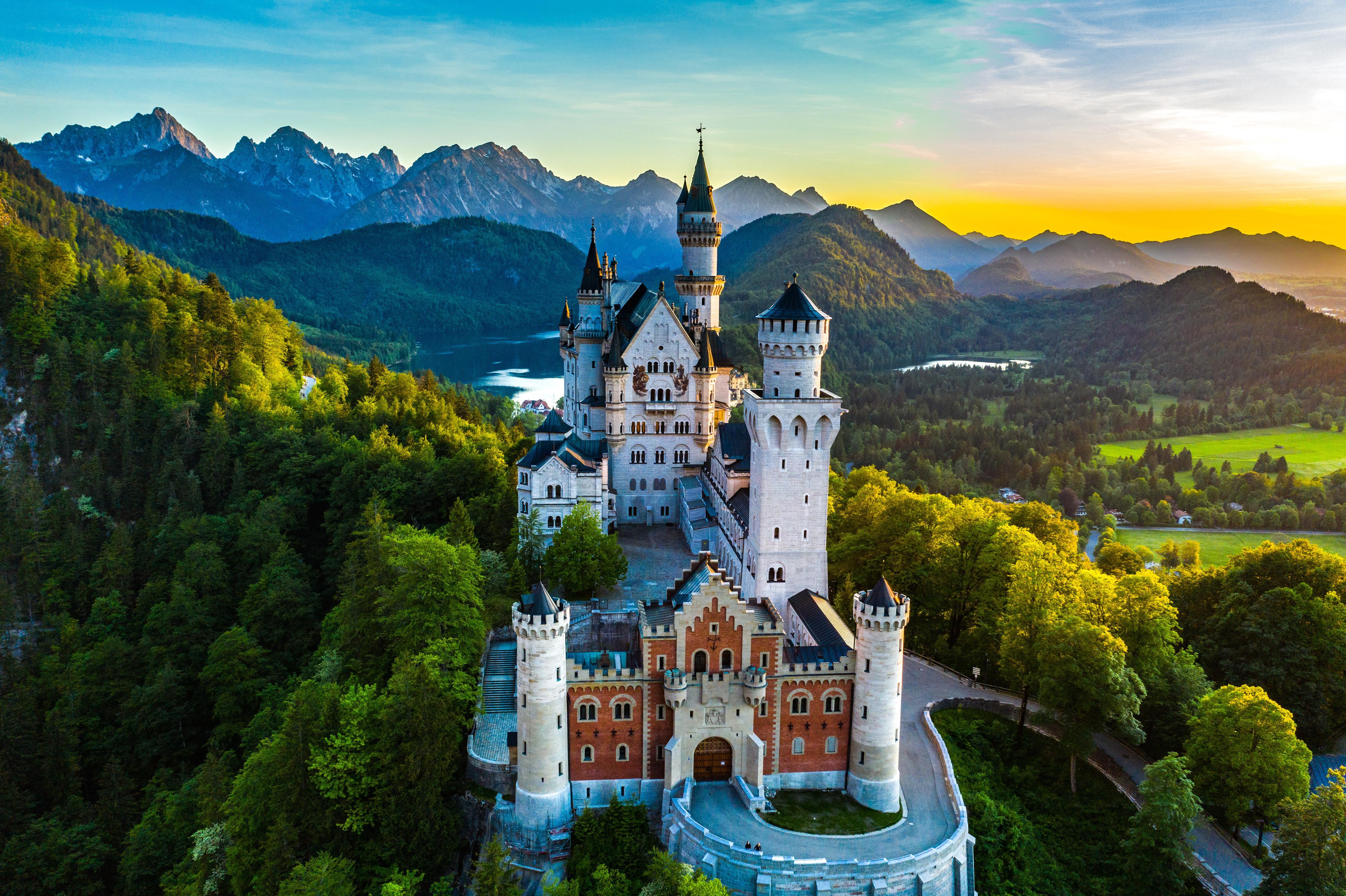 Duschrückwand- glanzvolles Märchenschloss Neuschwanstein