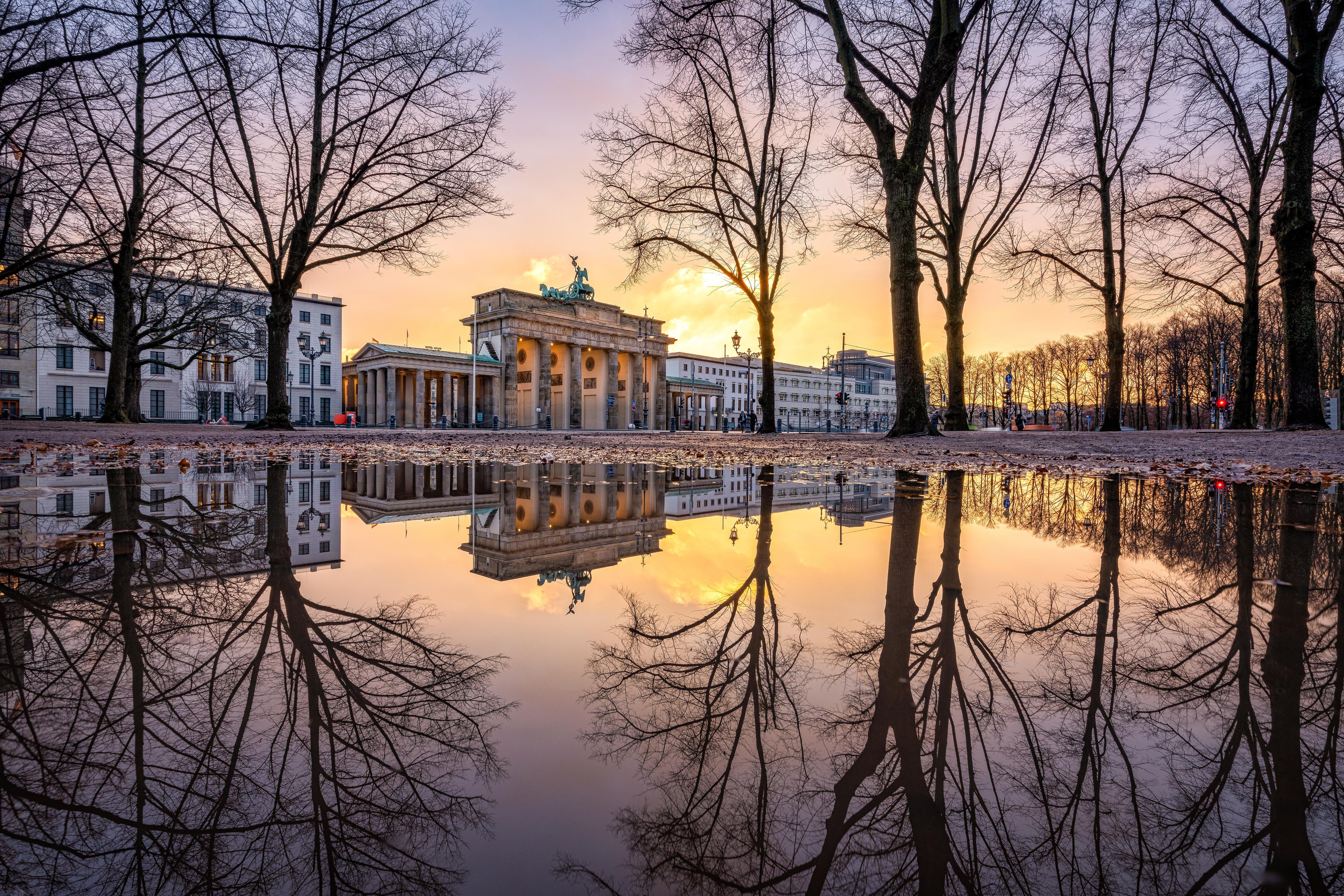 Duschrückwand-Brandenburger Tor im Winter