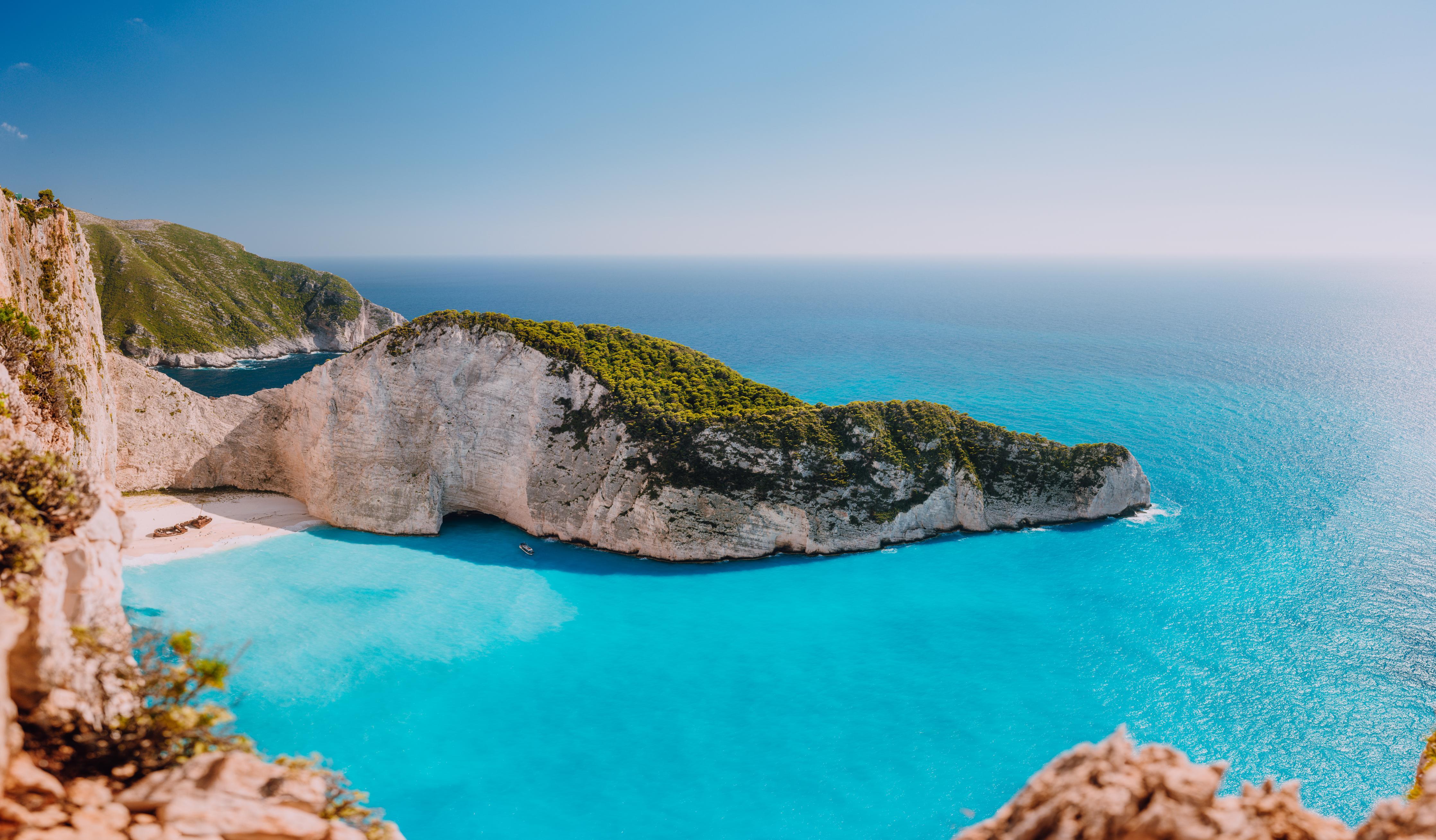 Duschrückwand-Der Strand von Navagio - Griechenland