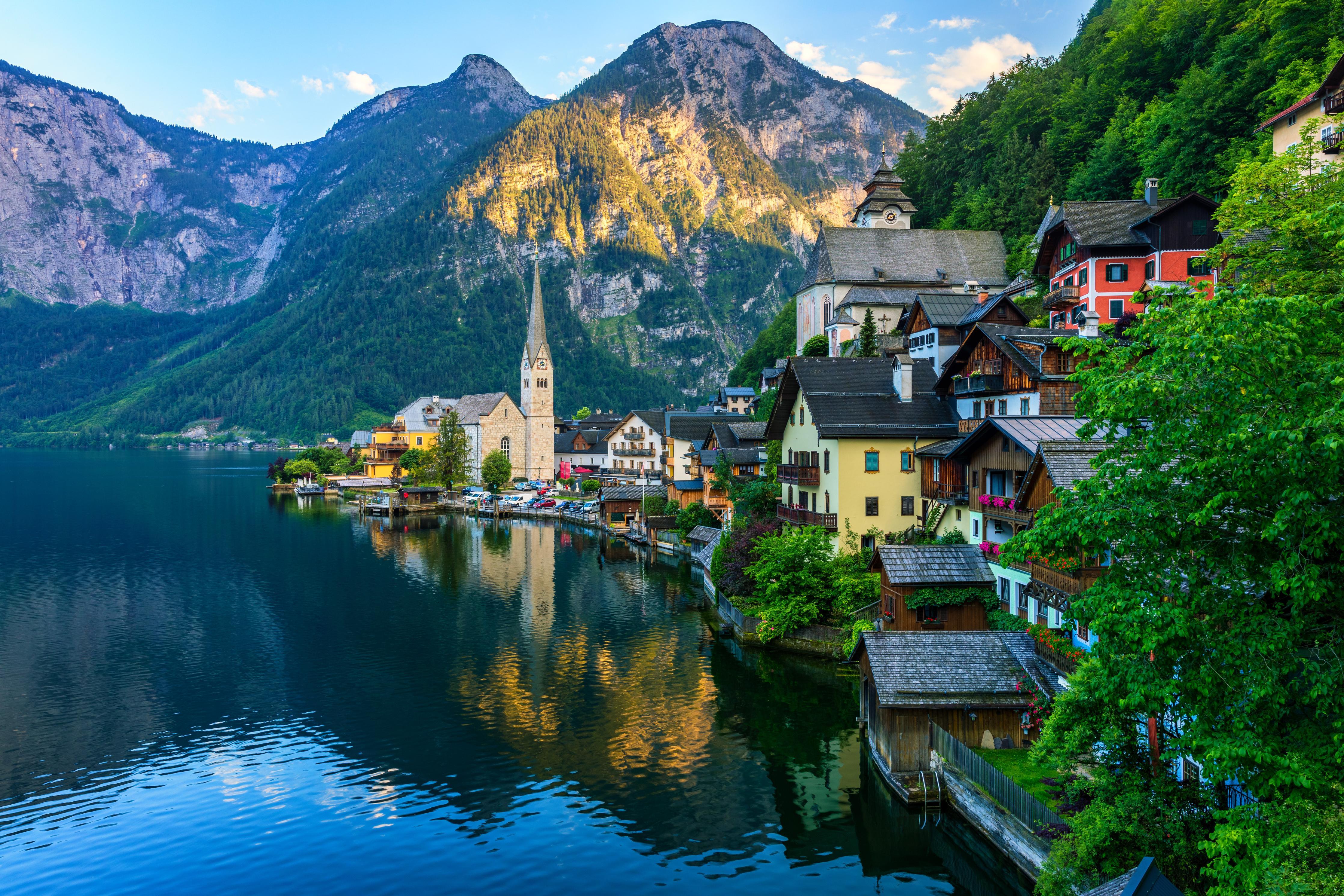 Duschrückwand-Zauberhaftes Bergdorf Hallstatt