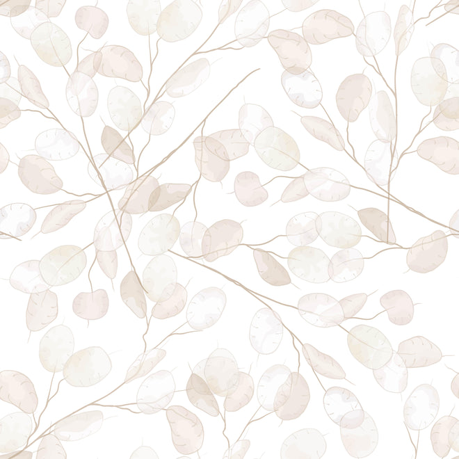 Duschrückwand - Elegante weiße Blätter mit Grauakzenten