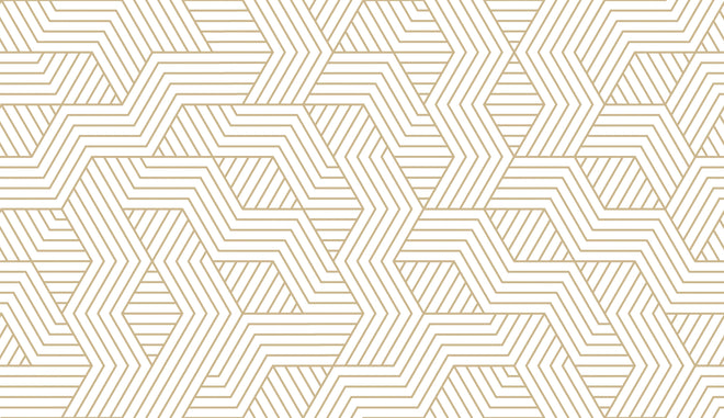 Duschrückwand - Eleganter Hintergrund mit geometrischem Gold und Weiß