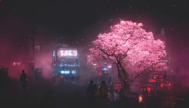 Duschrückwand - Fantasy Nacht - Japan