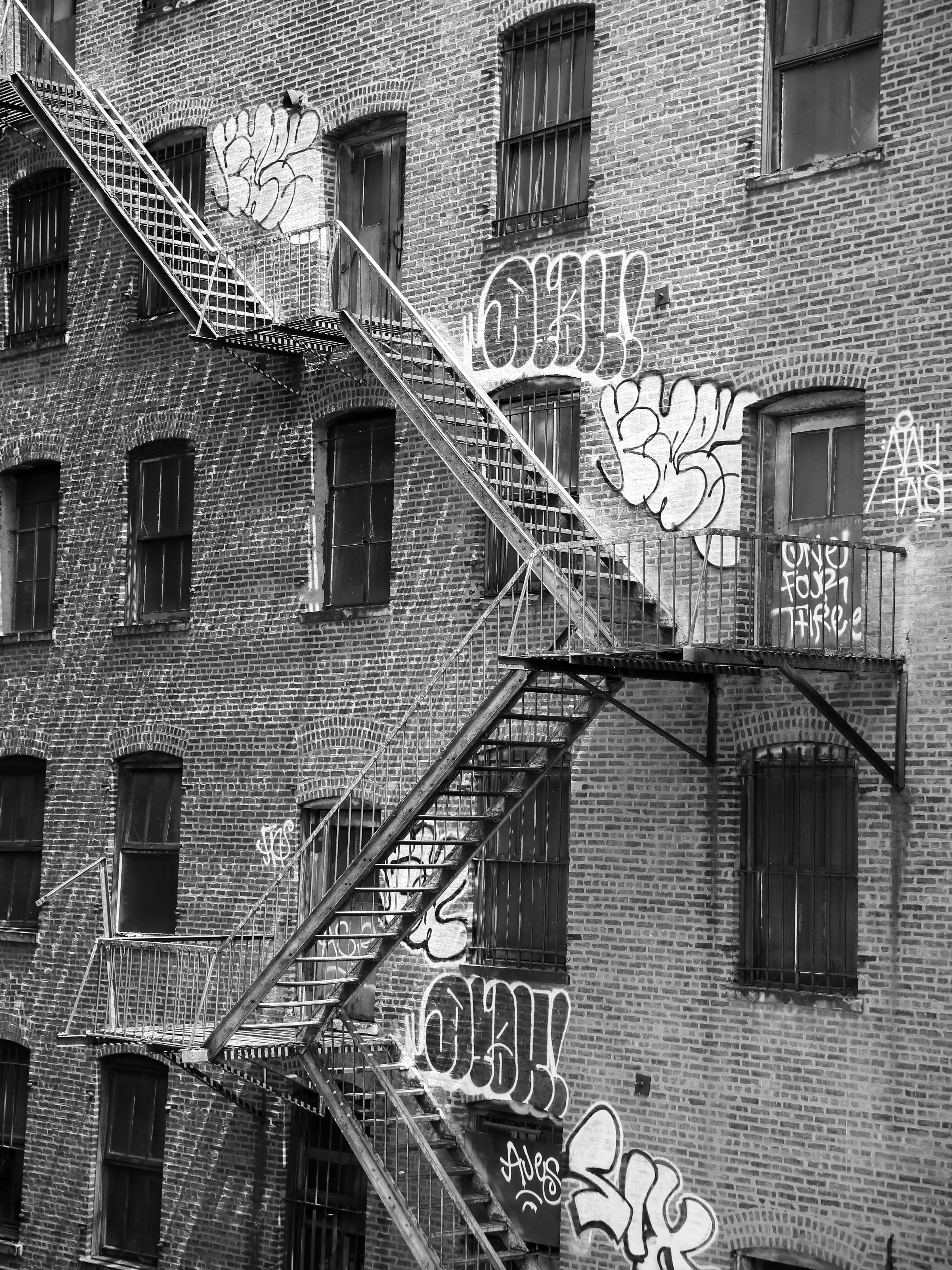 Duschrückwand-Feuerleiter in NYC- USA