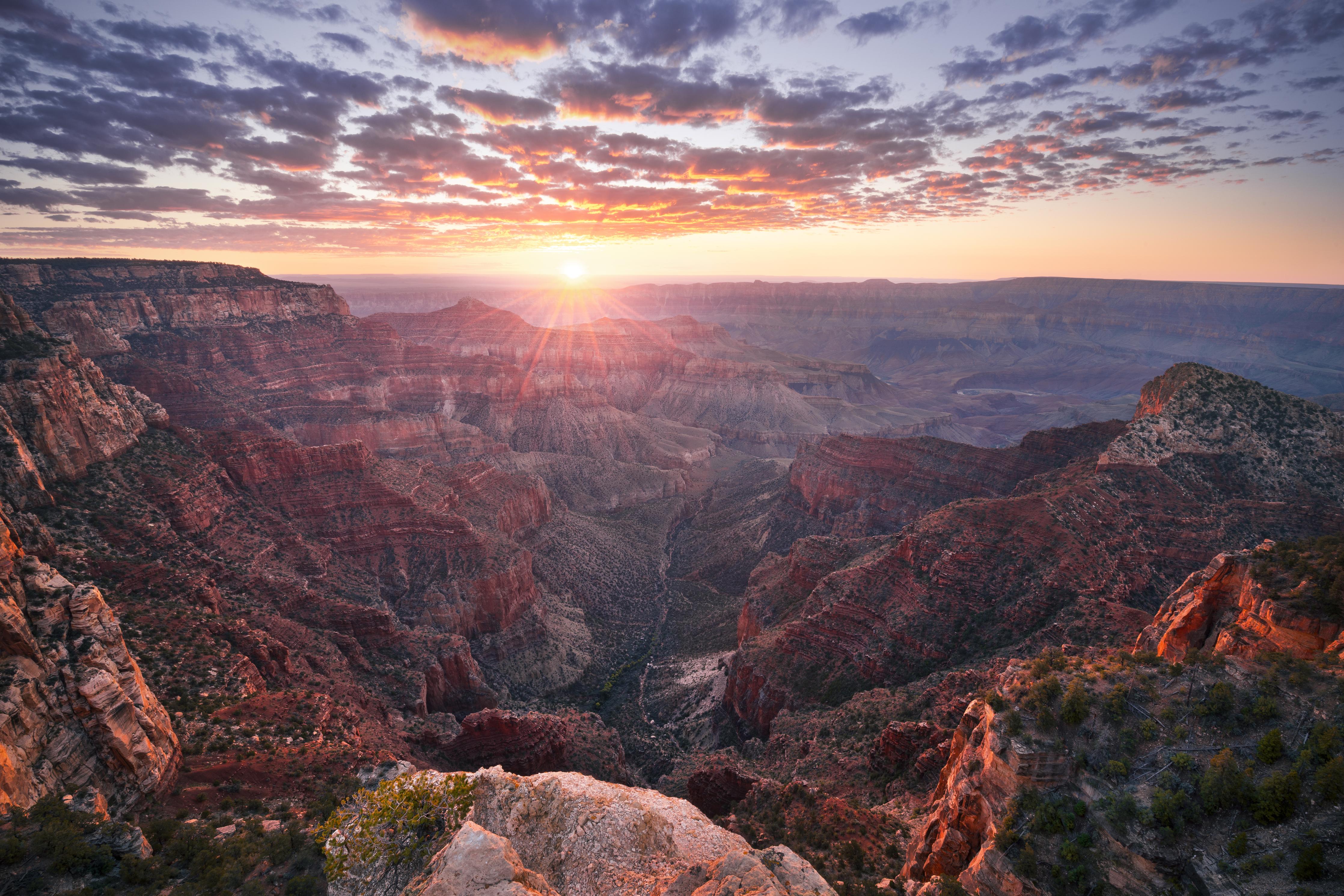 Duschrückwand-Grand Canyon Sonnenuntergang Panorama