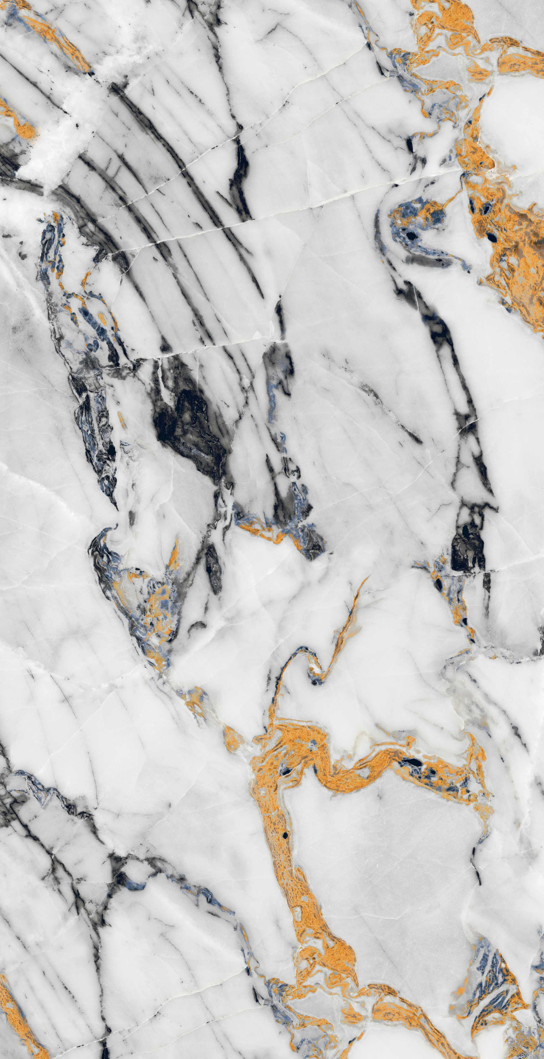 Duschrückwand-Grauer Marmor mit Gold-Details