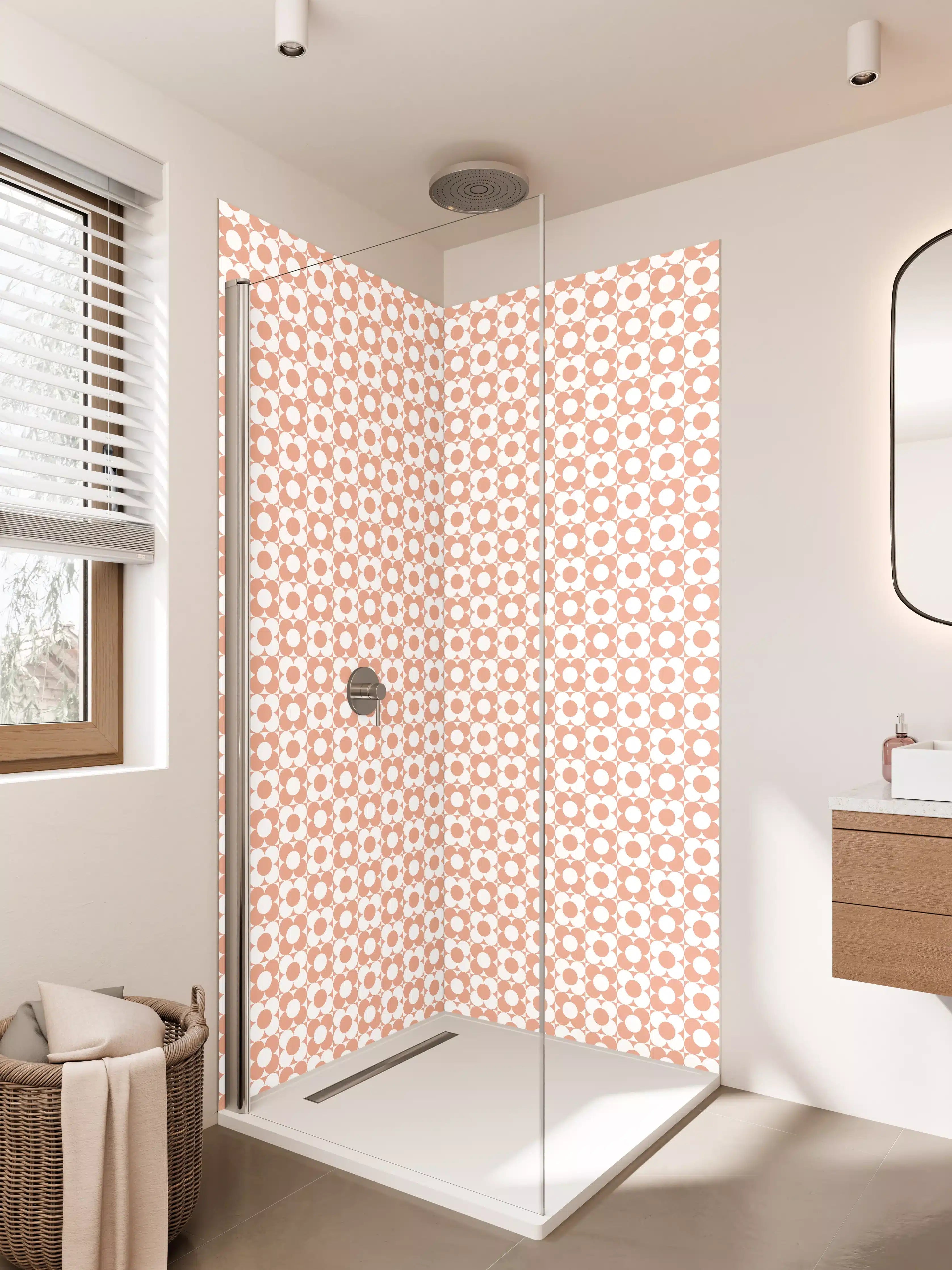 Duschrückwand - Graues geometrisches Musterdesign