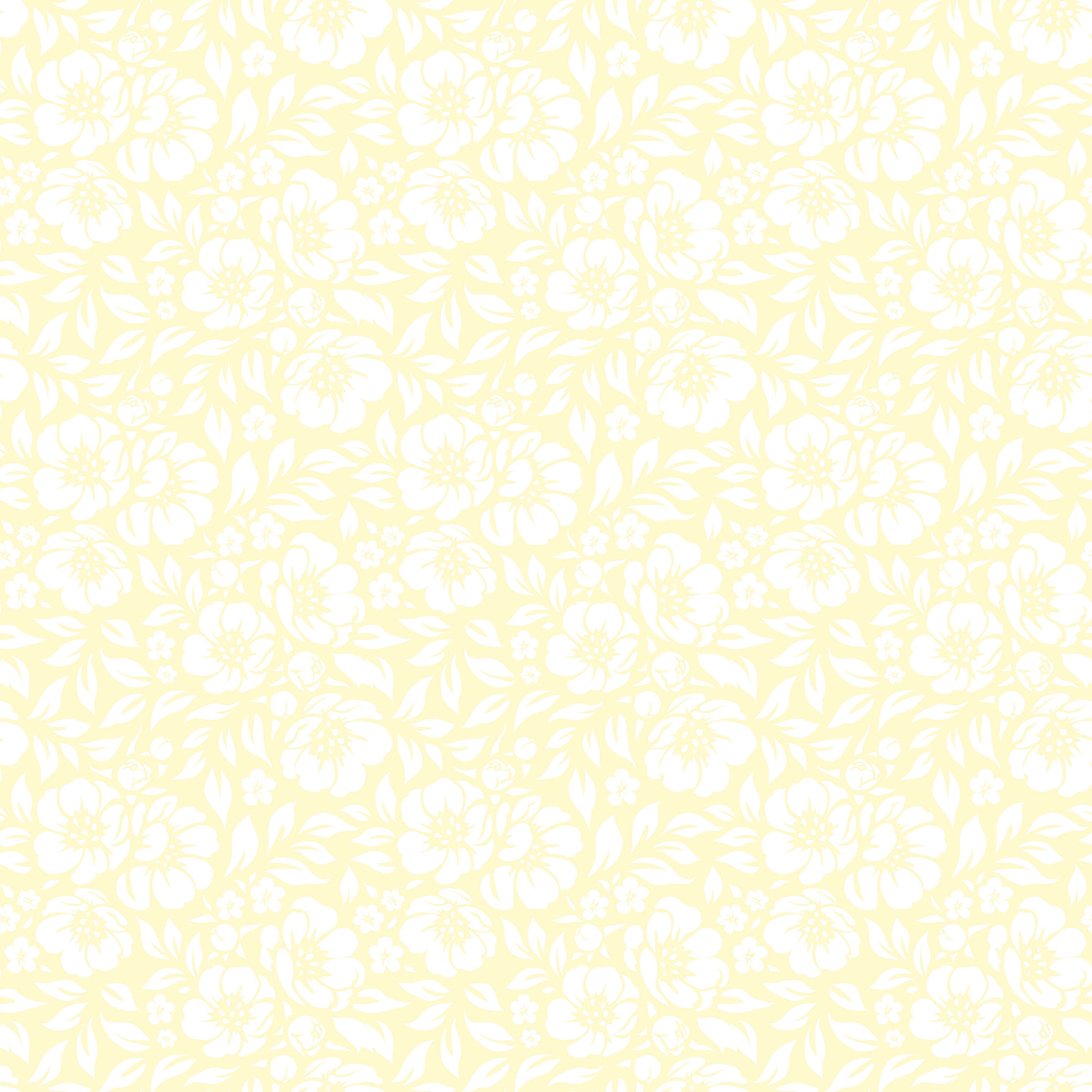 Duschrückwand-Helle Blumenmuster in Pastellgelb