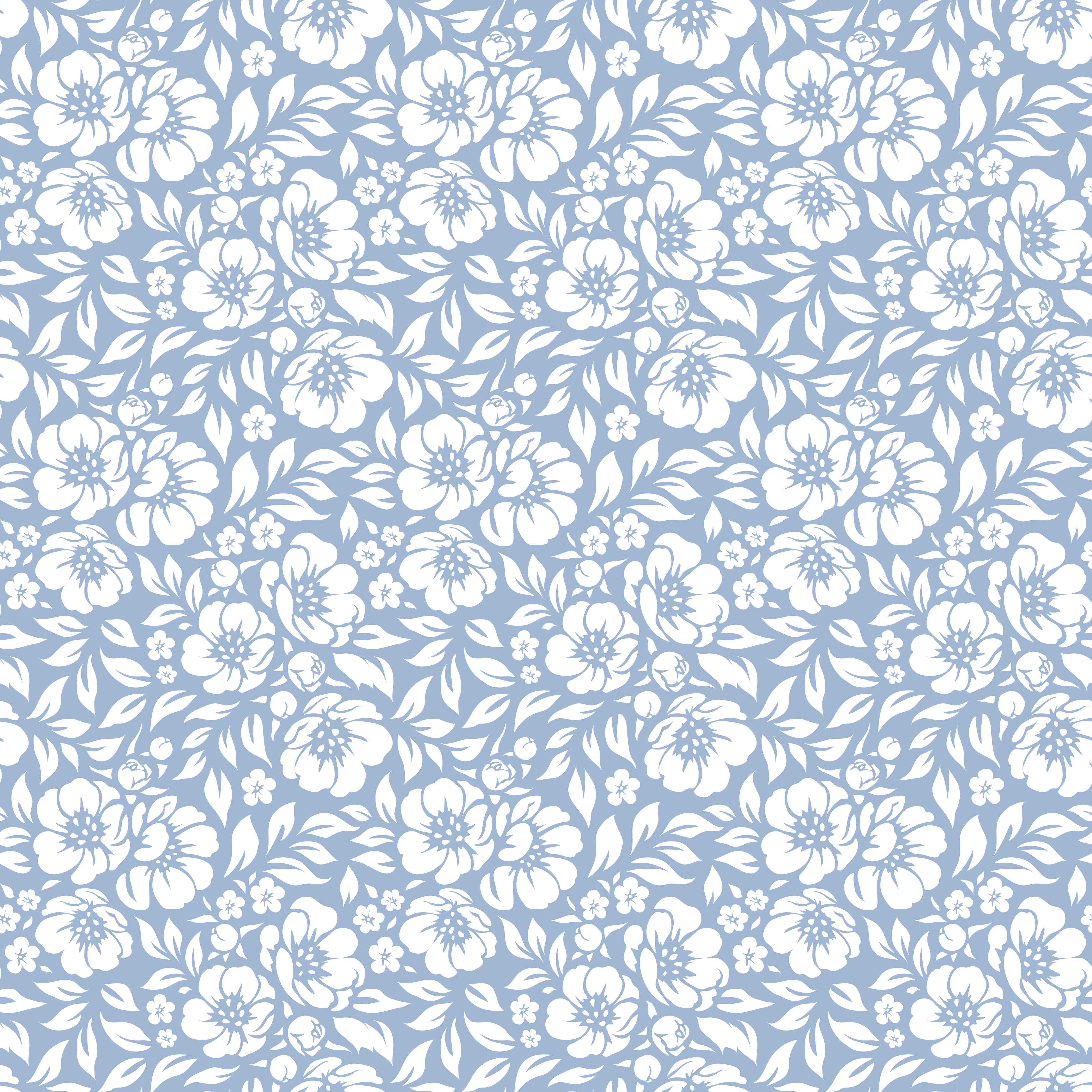 Duschrückwand-Heller blauer Blumenmusterfaden