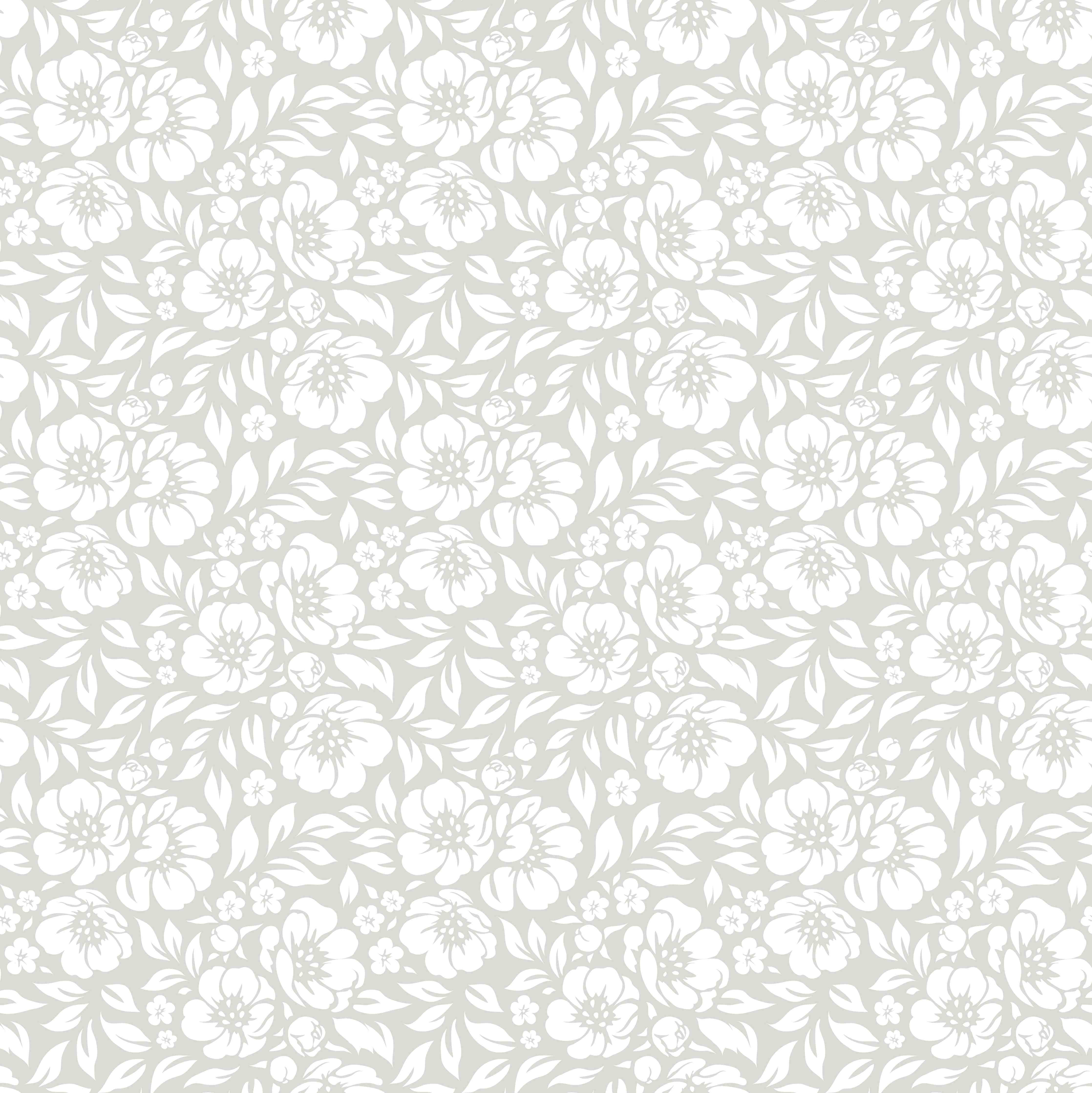 Duschrückwand-Heller floraler Musterdruck in Weiß und Grau