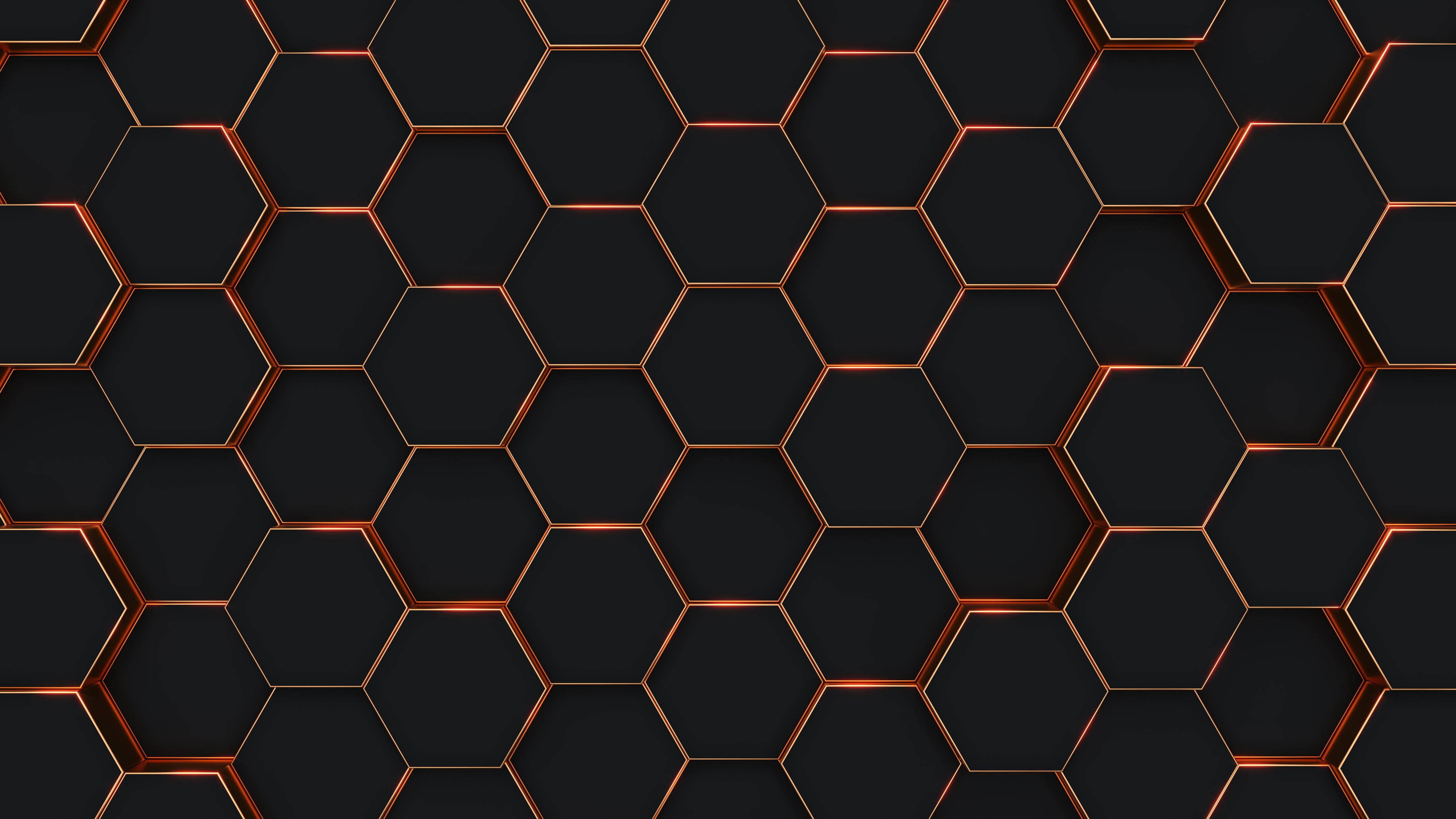 Duschrückwand-Hexagonale Schwarz-Gold Struktur Textur