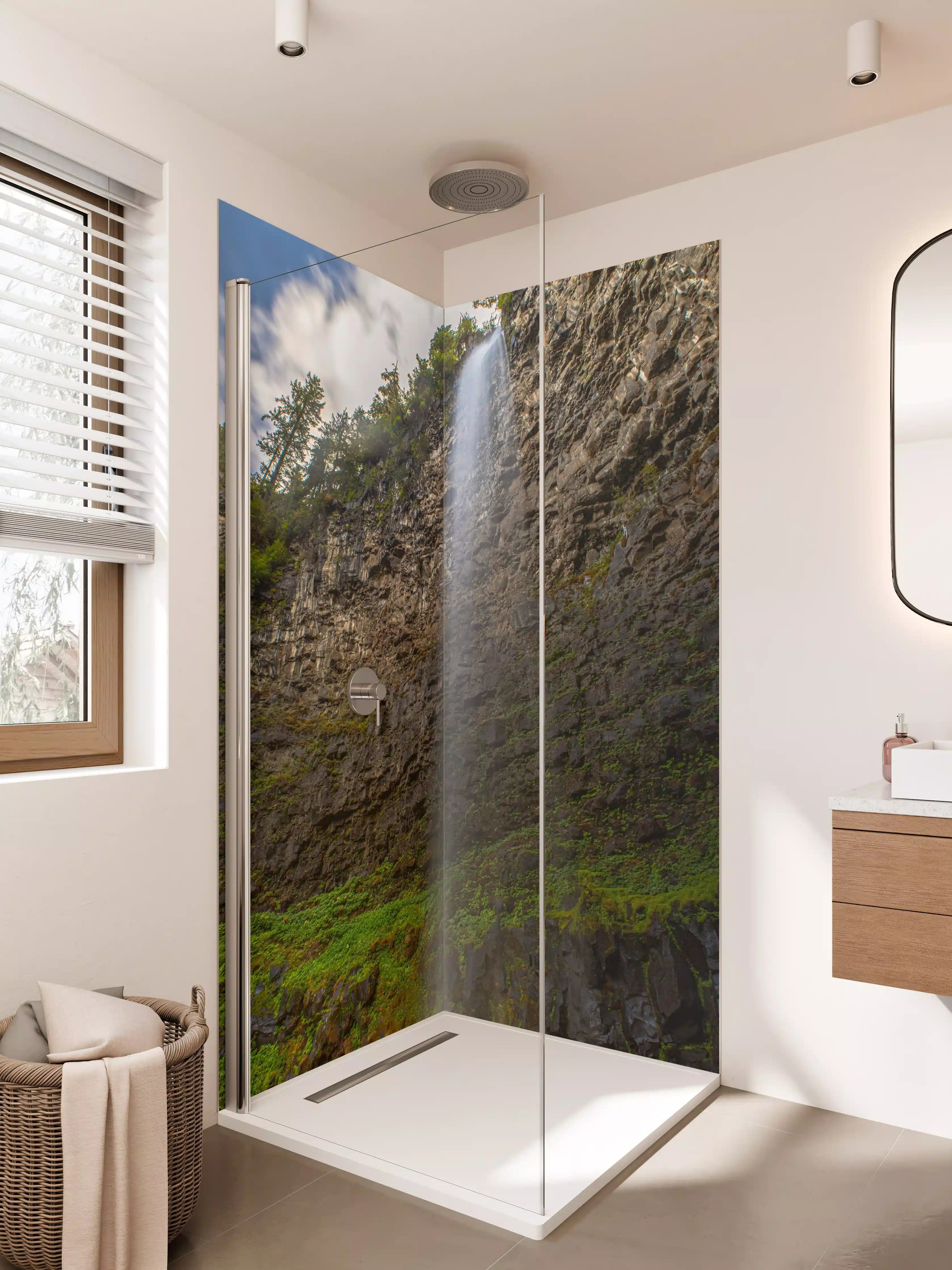 Duschrückwand - Hochfall im Naturpark