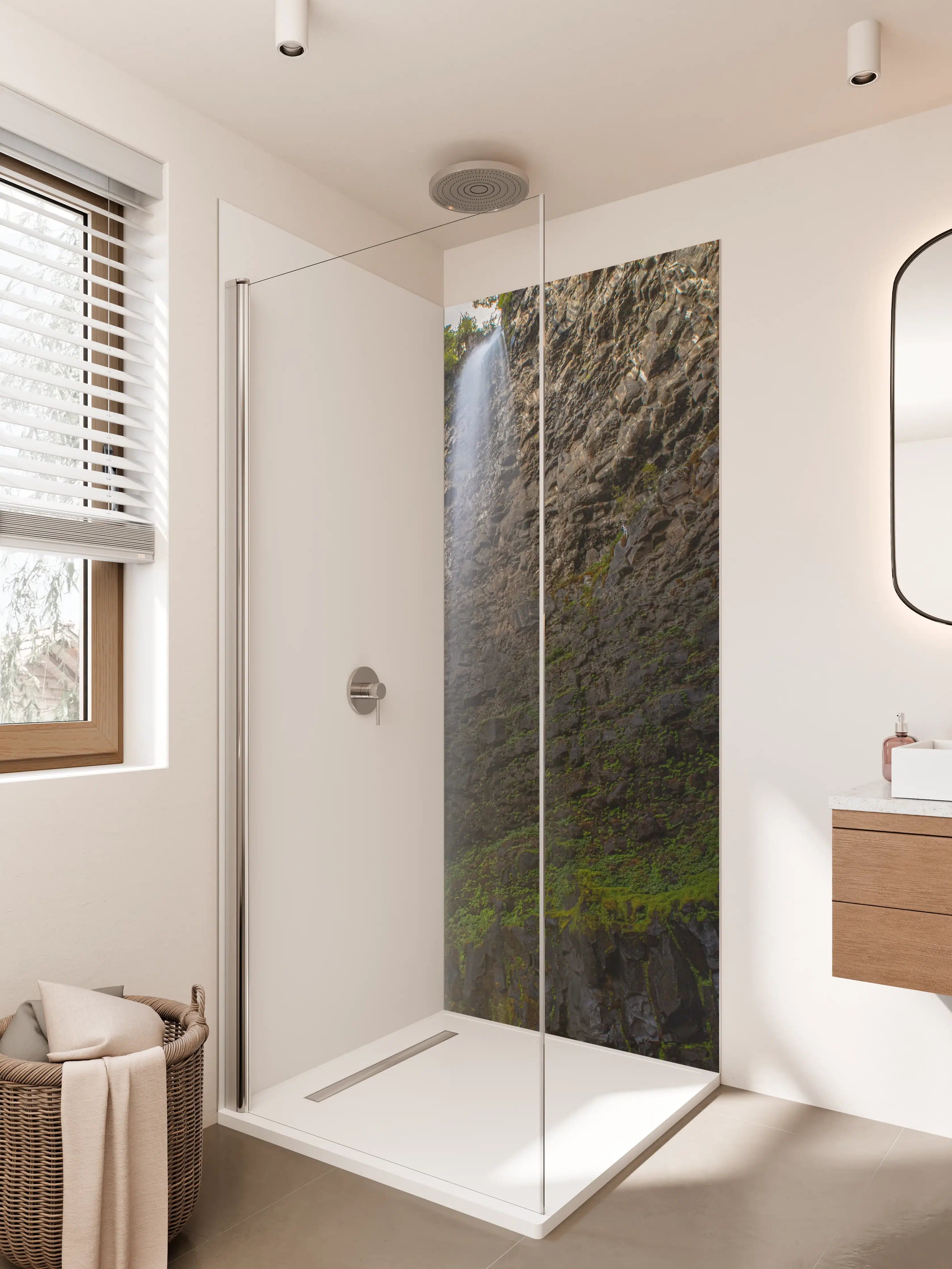 Duschrückwand - Hochfall im Naturpark