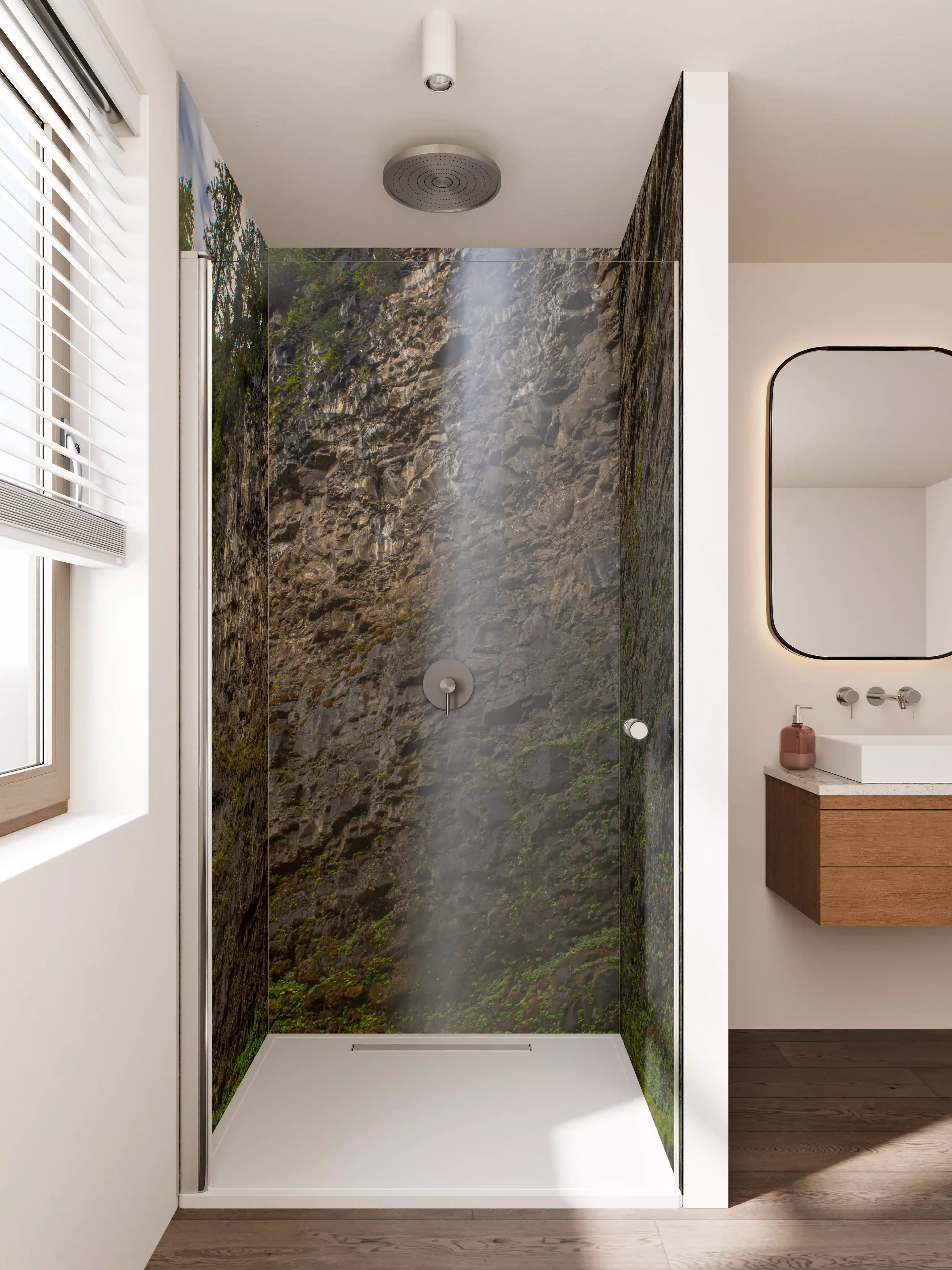 Duschrückwand - Hochfall im Naturpark