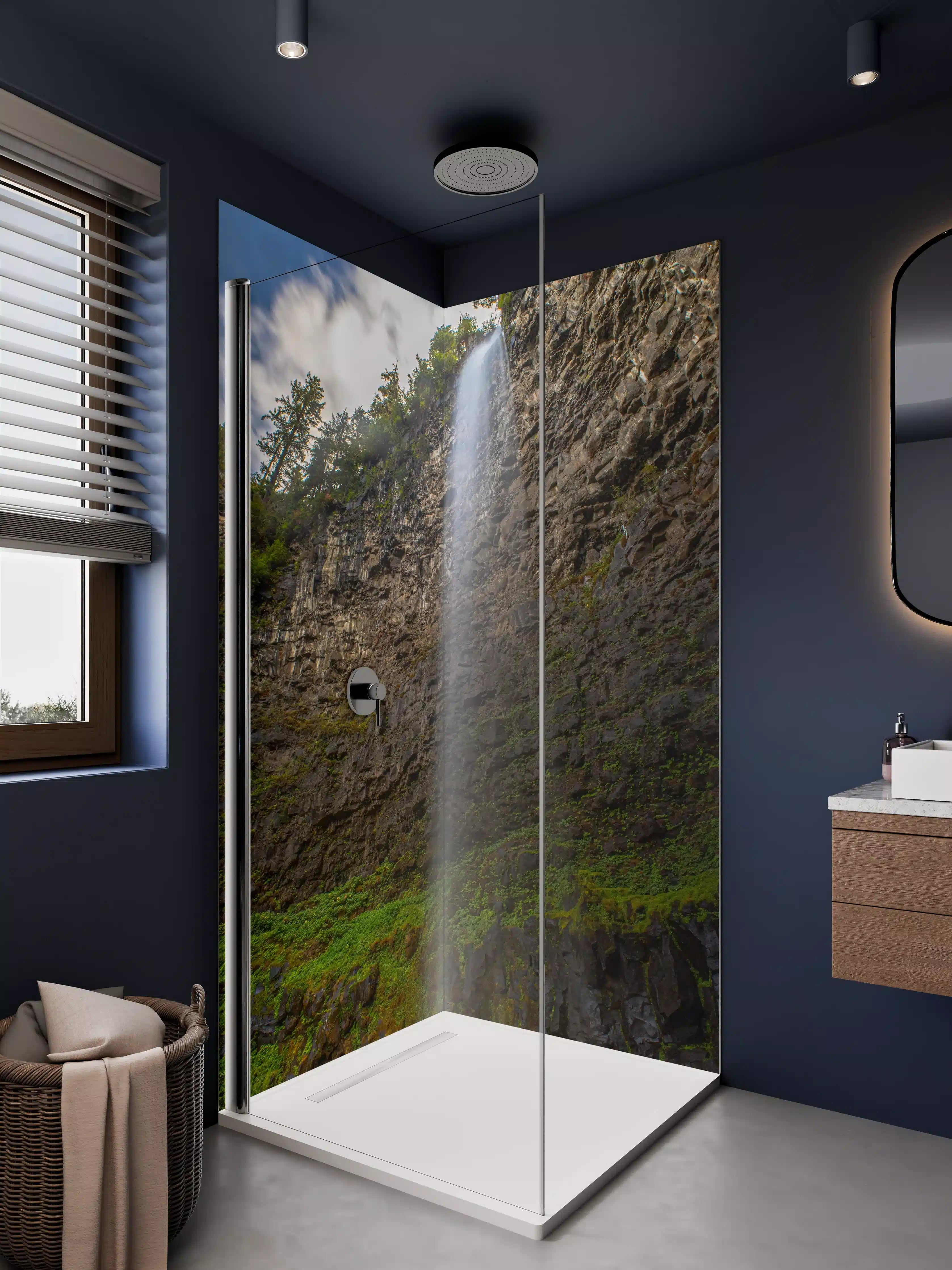 Duschrückwand - Hochfall im Naturpark