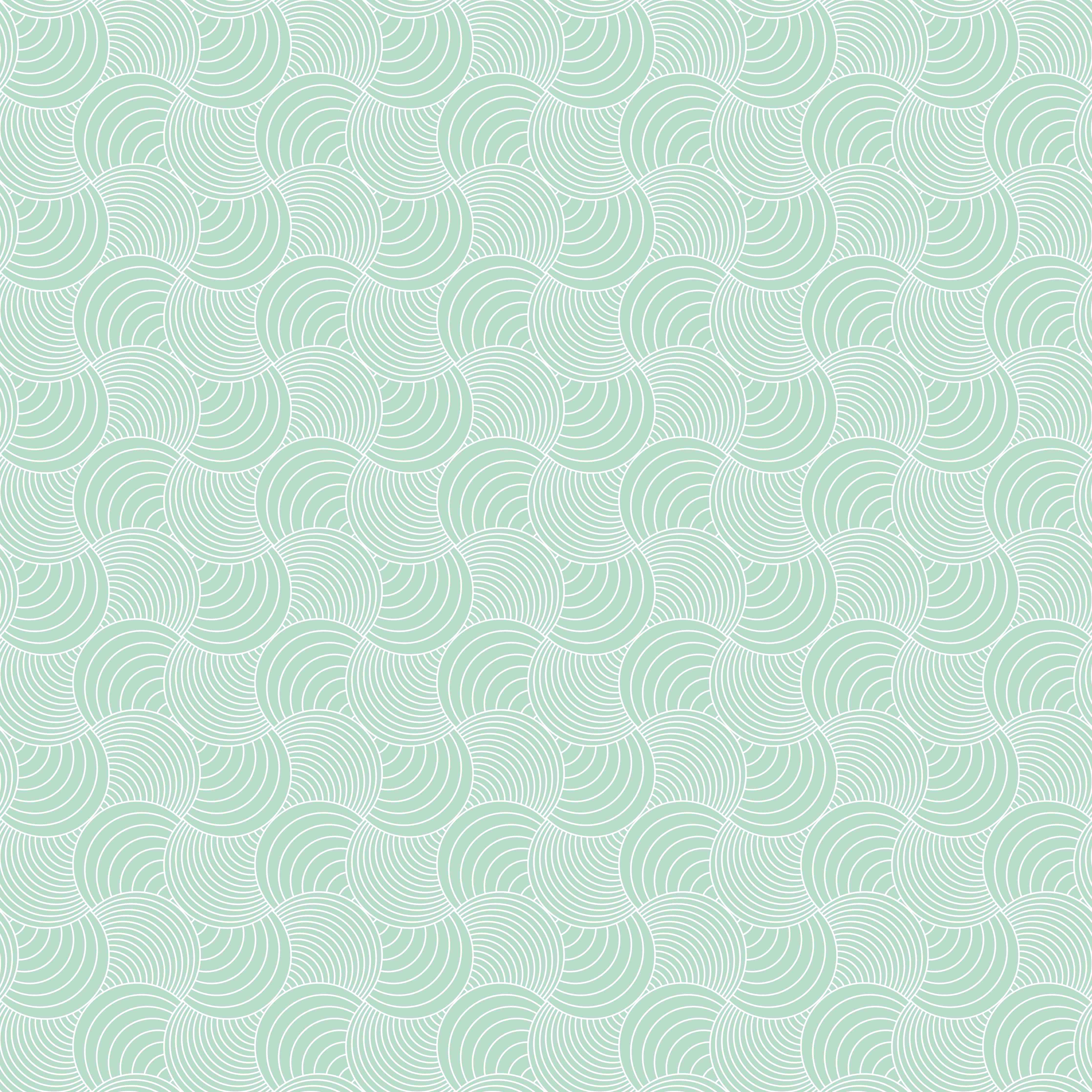 Duschrückwand-Mintgrünes geometrisches Muster mit Wellenlinien