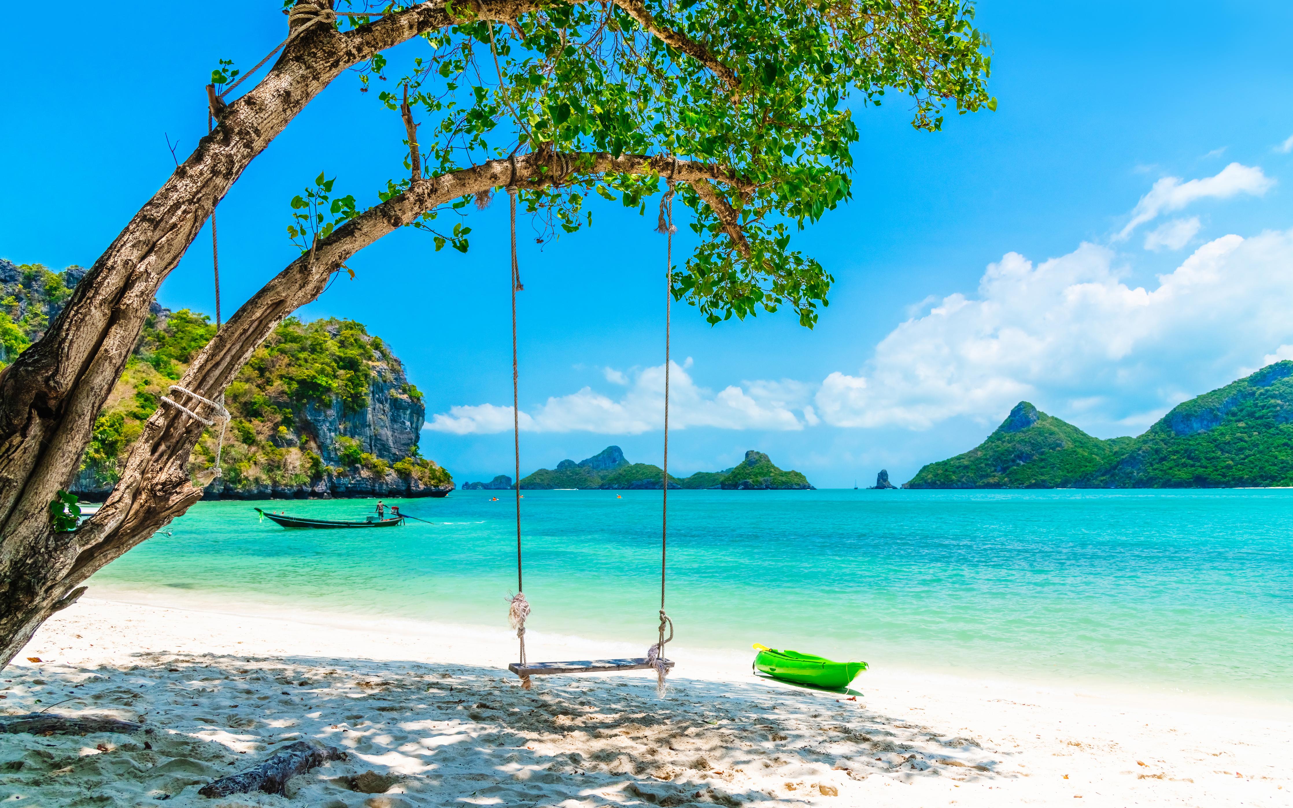 Duschrückwand-Paradiesischer Strand in Thailand