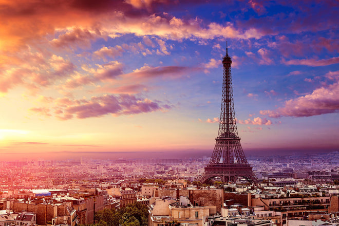 Duschrückwand - Pariser Eiffelturm aus der Luft
