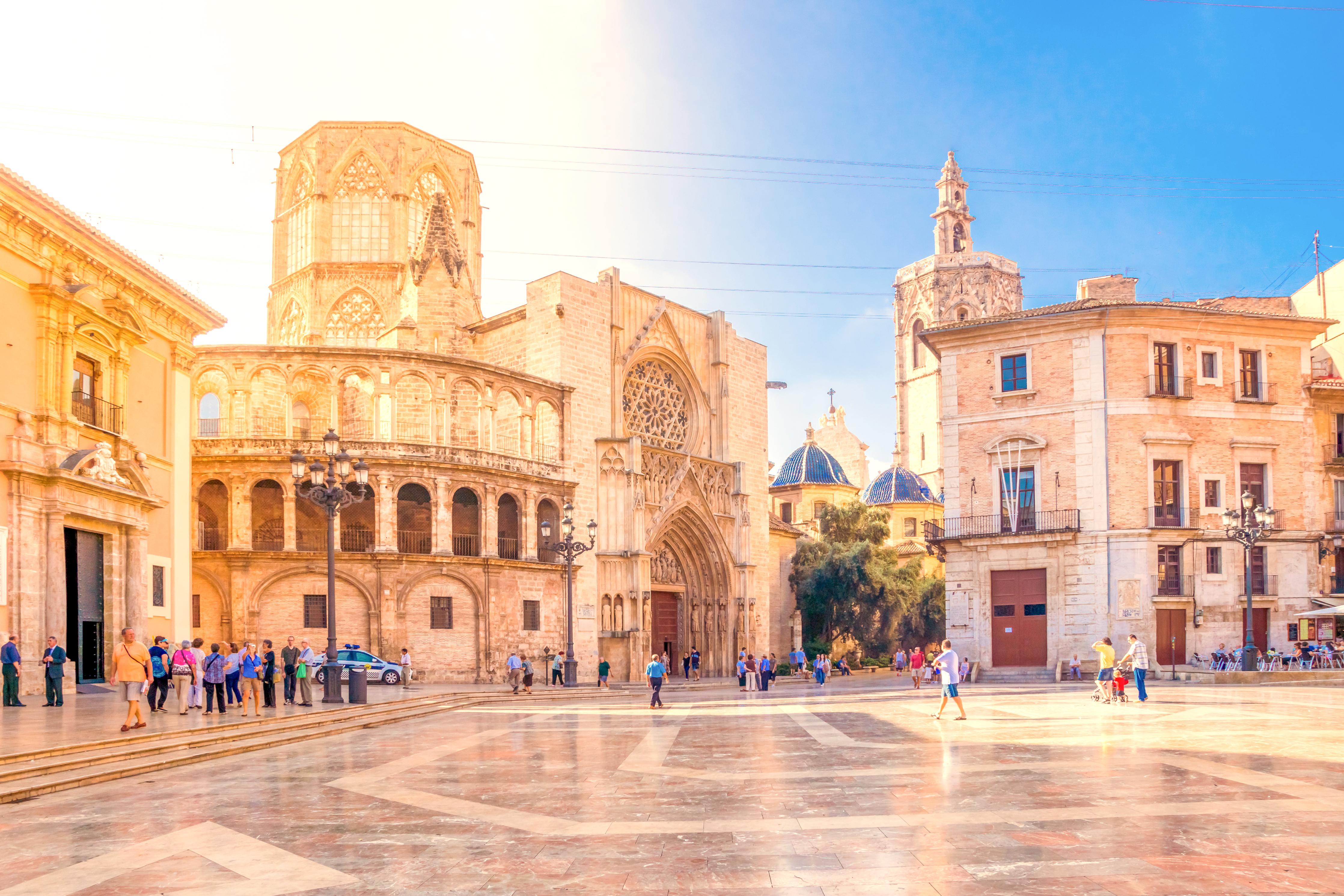 Duschrückwand-Plaza de la Virgen in Spanien