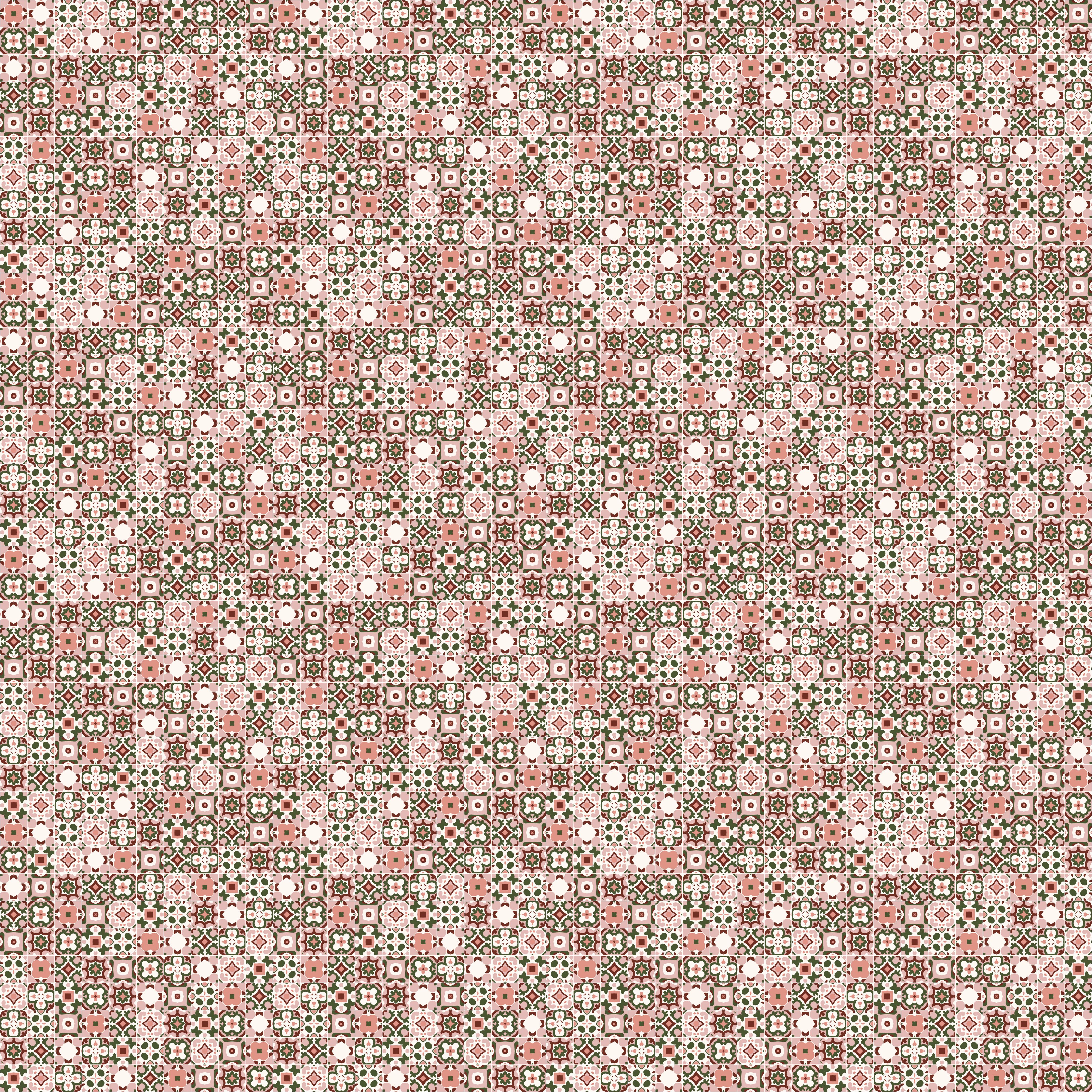 Duschrückwand-Retro Floral Textil Design in Rosa-Tönen