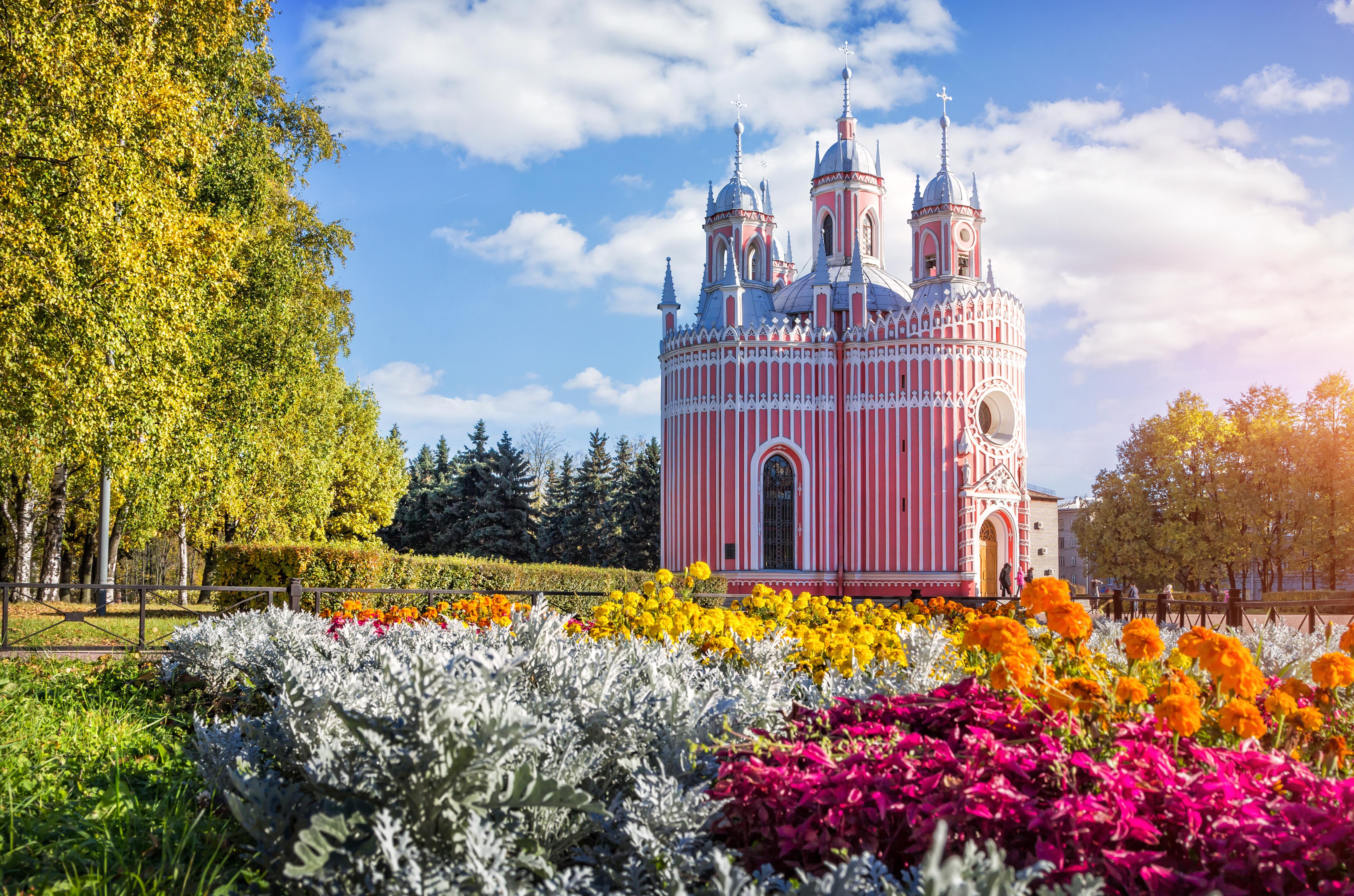 Duschrückwand-Rötliche Kirche in St. Petersburg