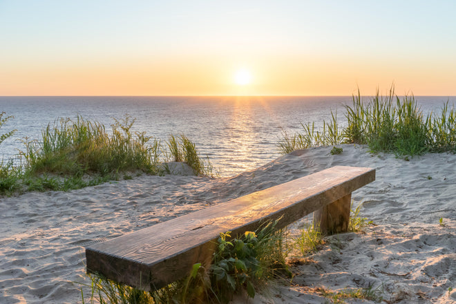 Duschrückwand - Ruhiger Sonnenuntergang - Ostsee