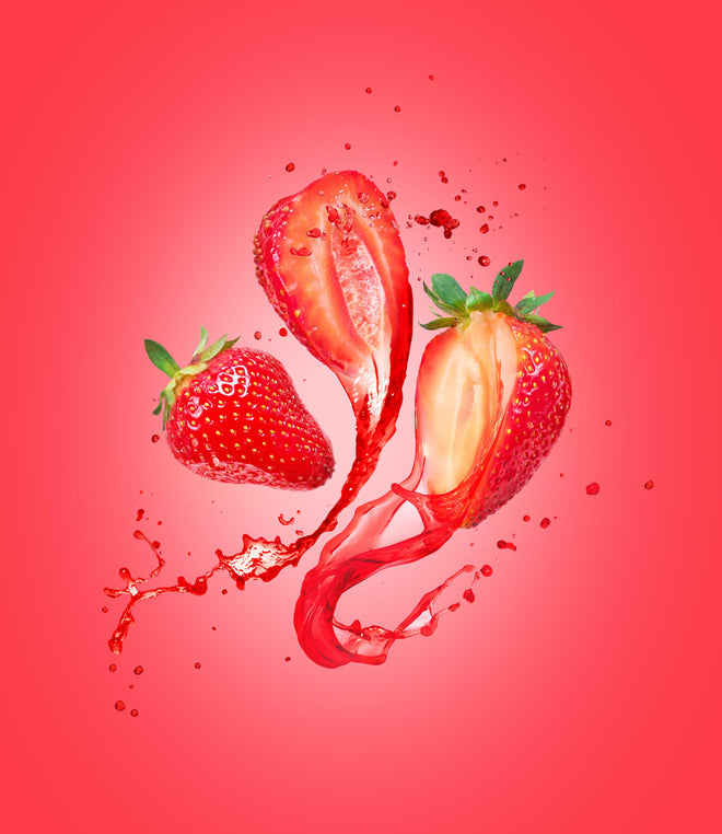 Duschrückwand - Saftige Erdbeeren