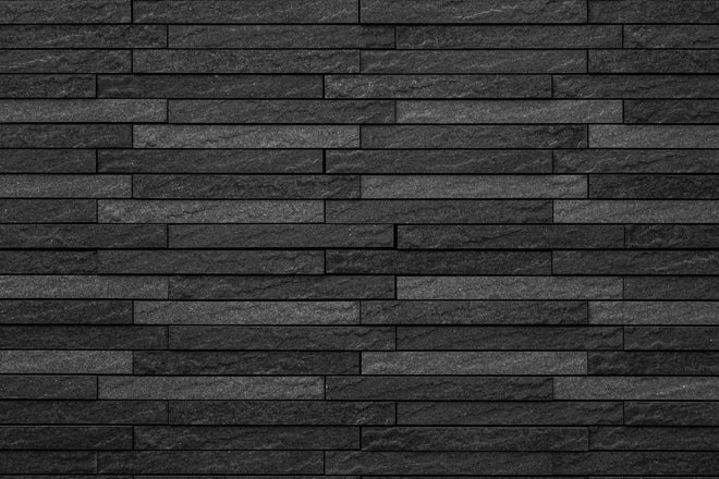 Duschrückwand - Schwarze stilvolle Backsteinmauer