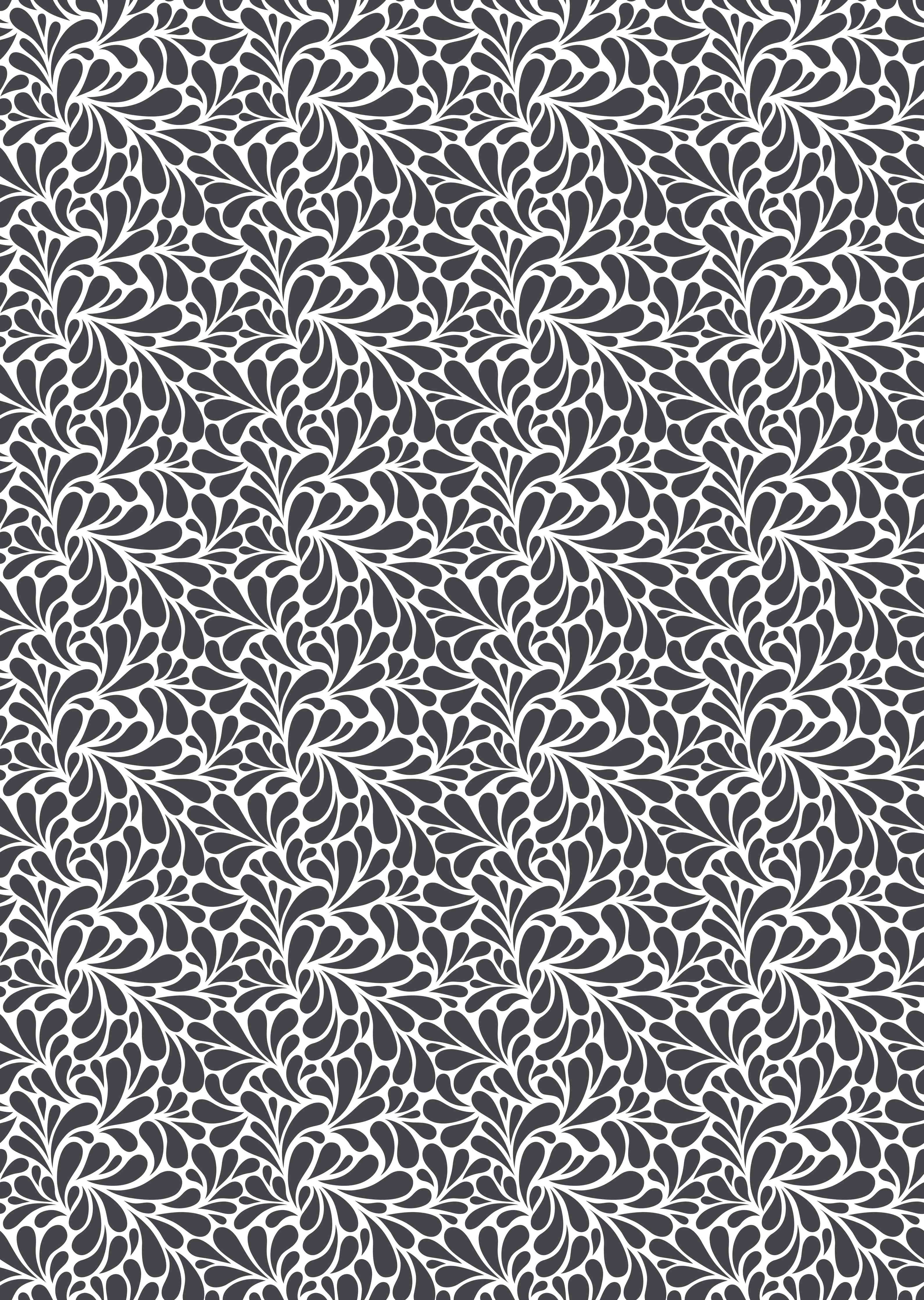 Duschrückwand-Schwarzes und weißes floral inspiriertes Muster