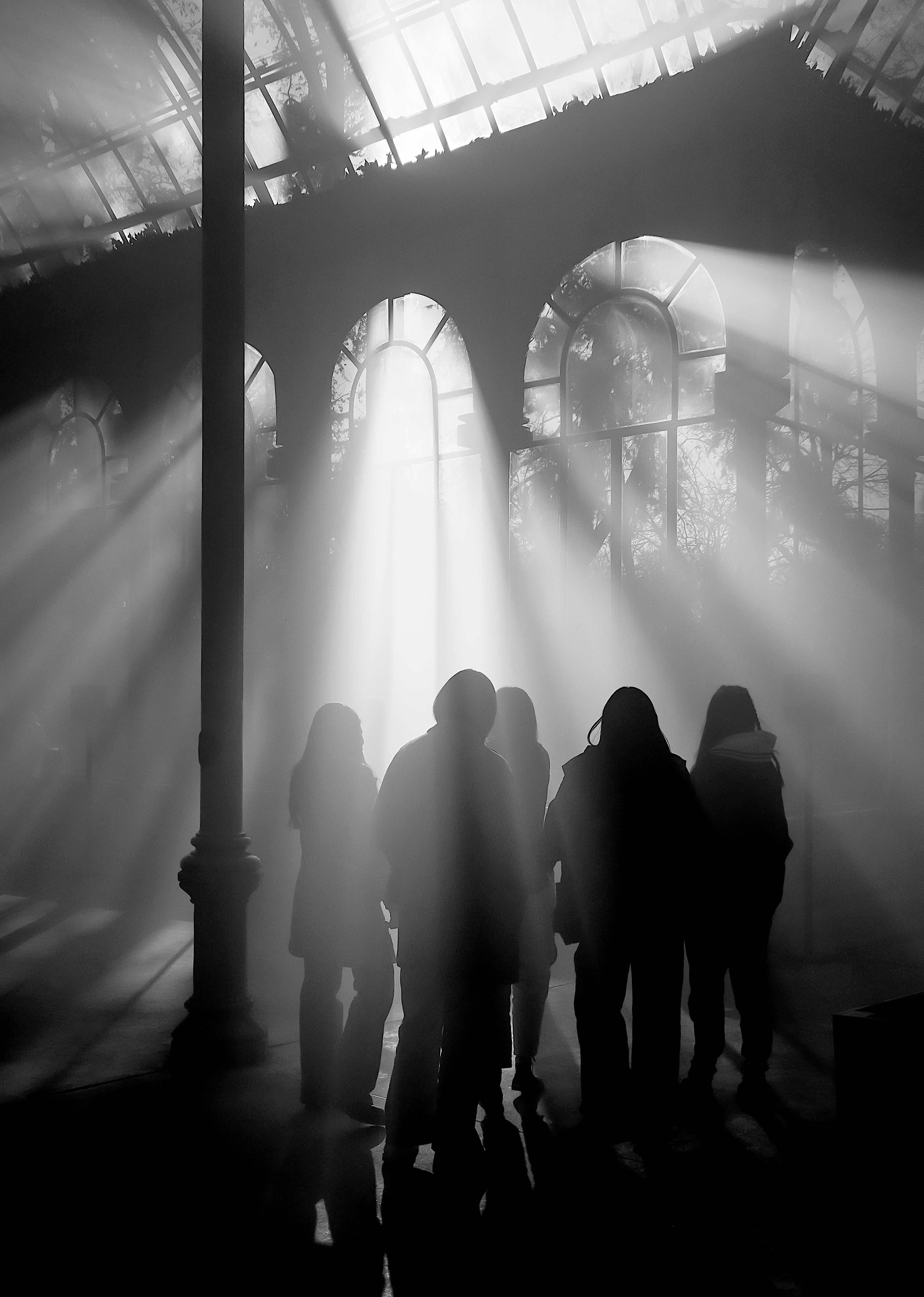 Duschrückwand-Silhouetten von Menschen