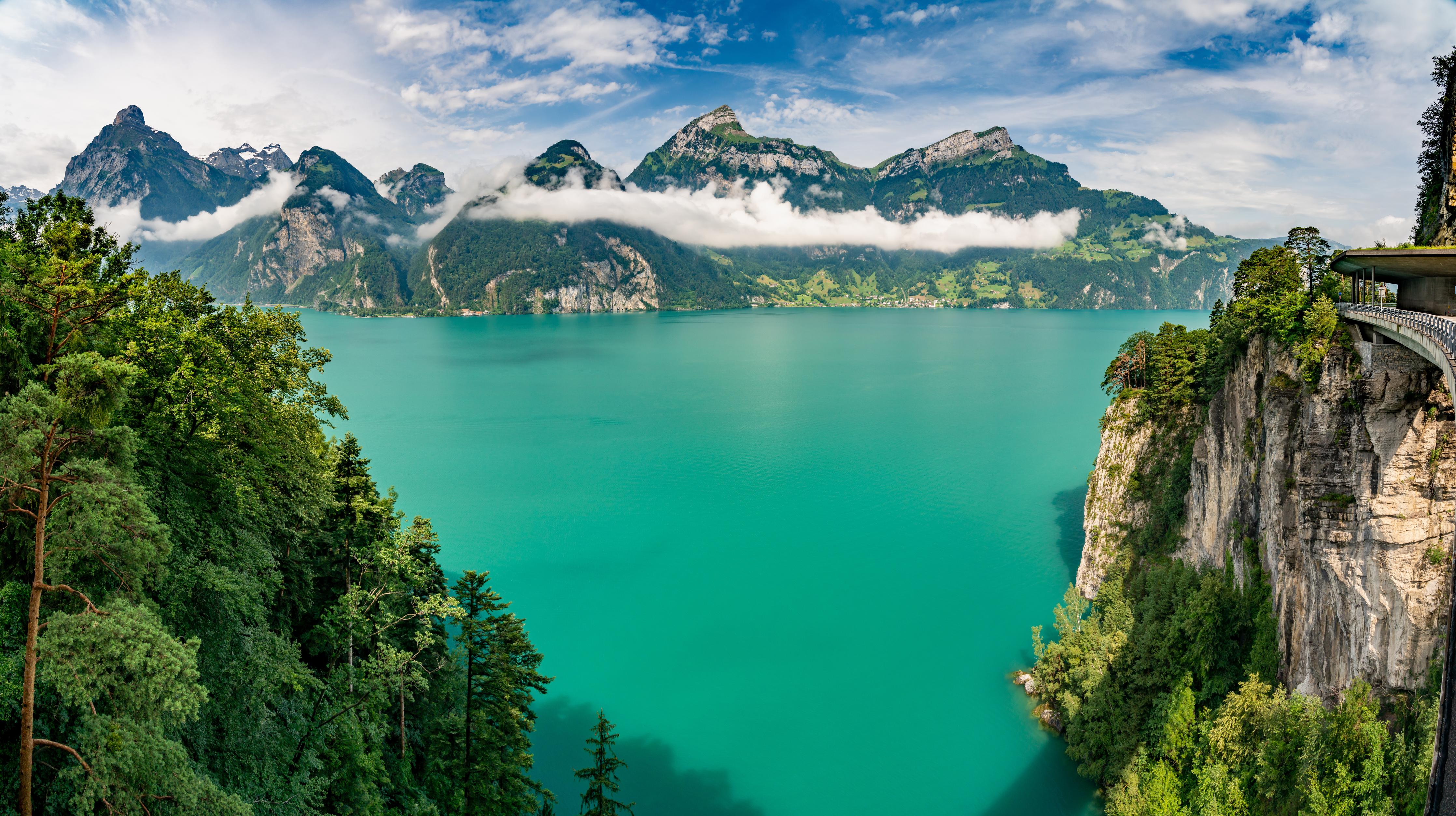 Duschrückwand-Sommeralpen im Blick- Schweiz