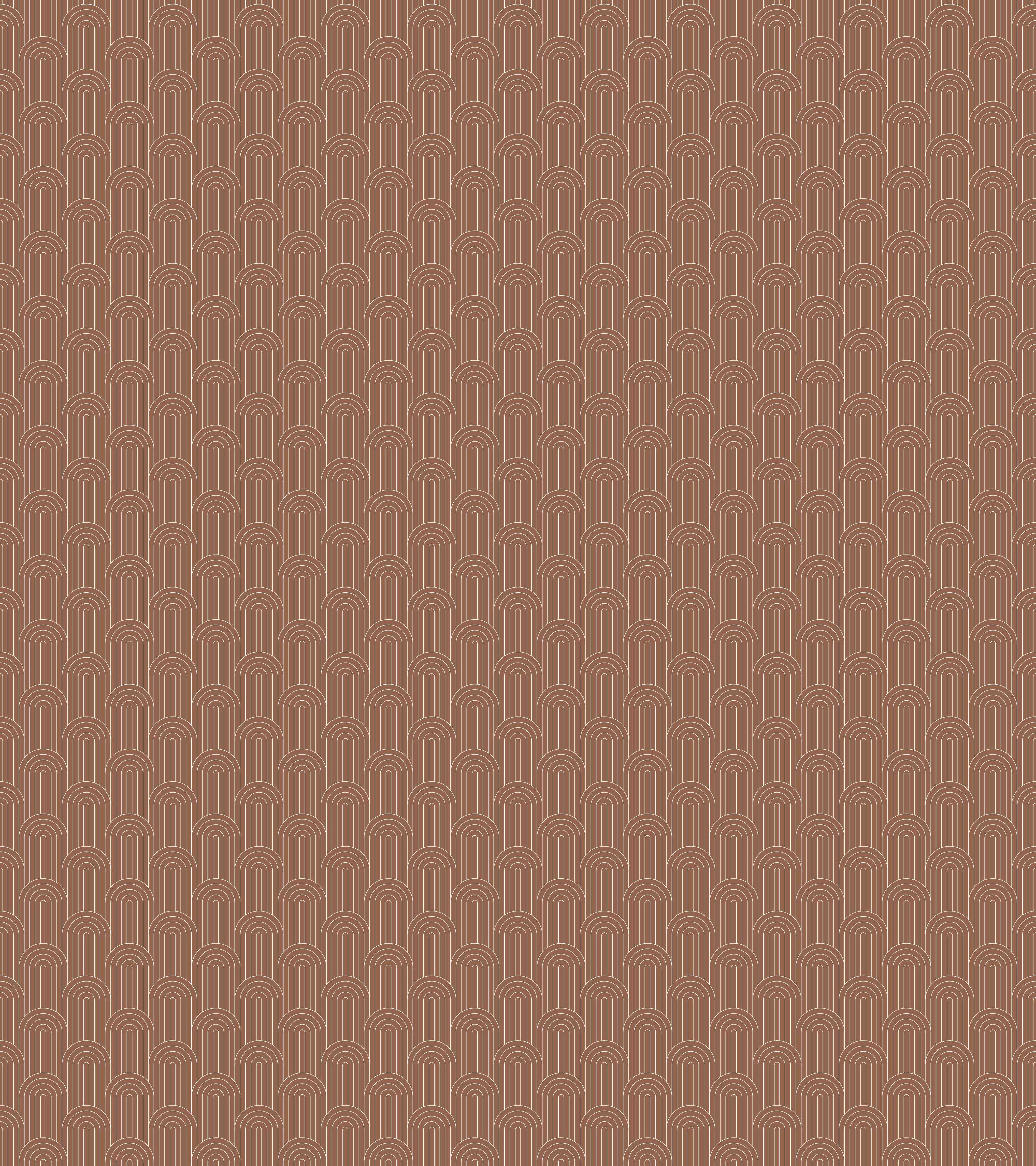 Duschrückwand-Terrakottafarbene Wand mit geometrischem Muster