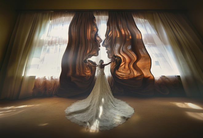 Duschrückwand - Traumbild einer Braut - Panorama