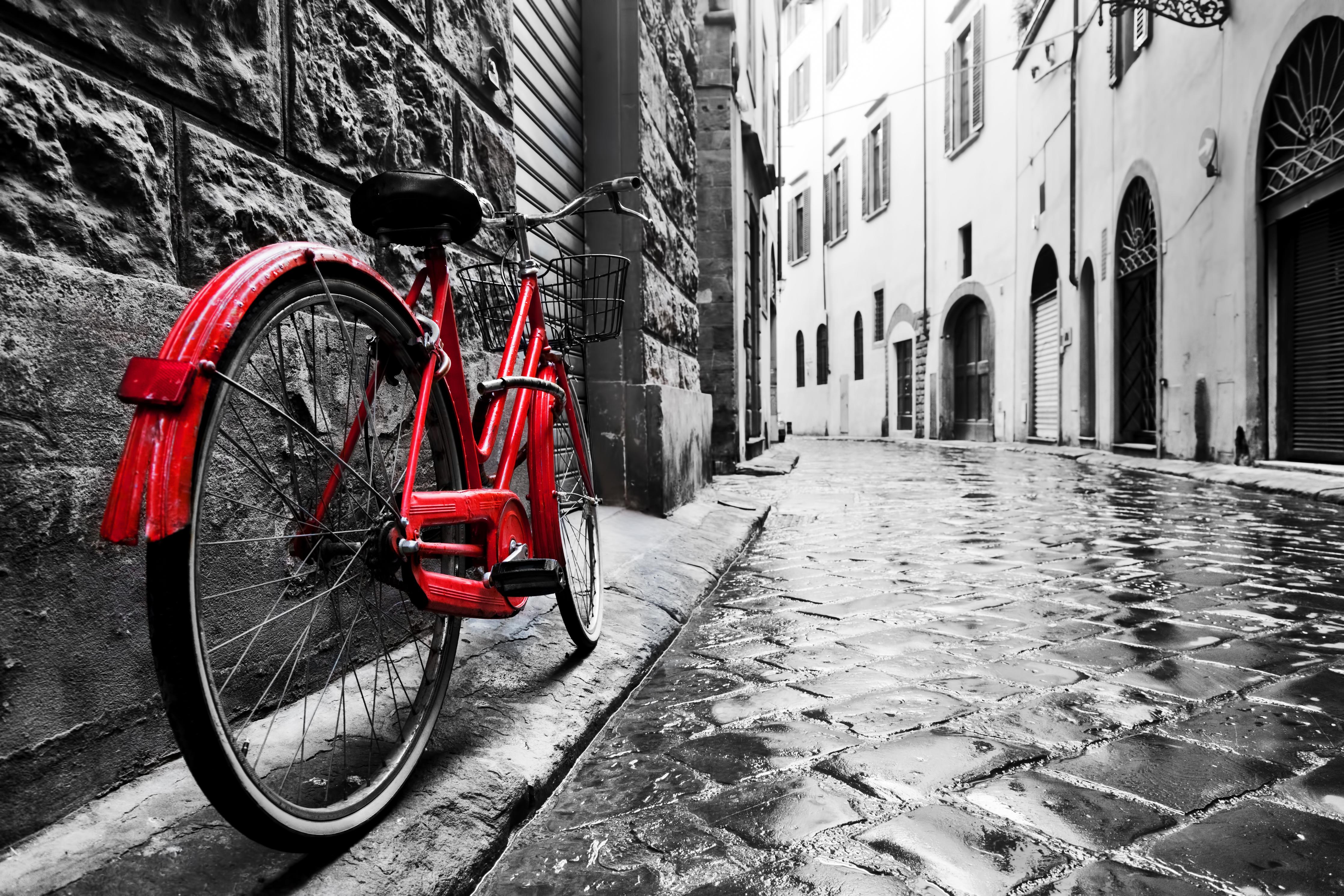 Duschrückwand-Vintage Fahrrad - Altstadt