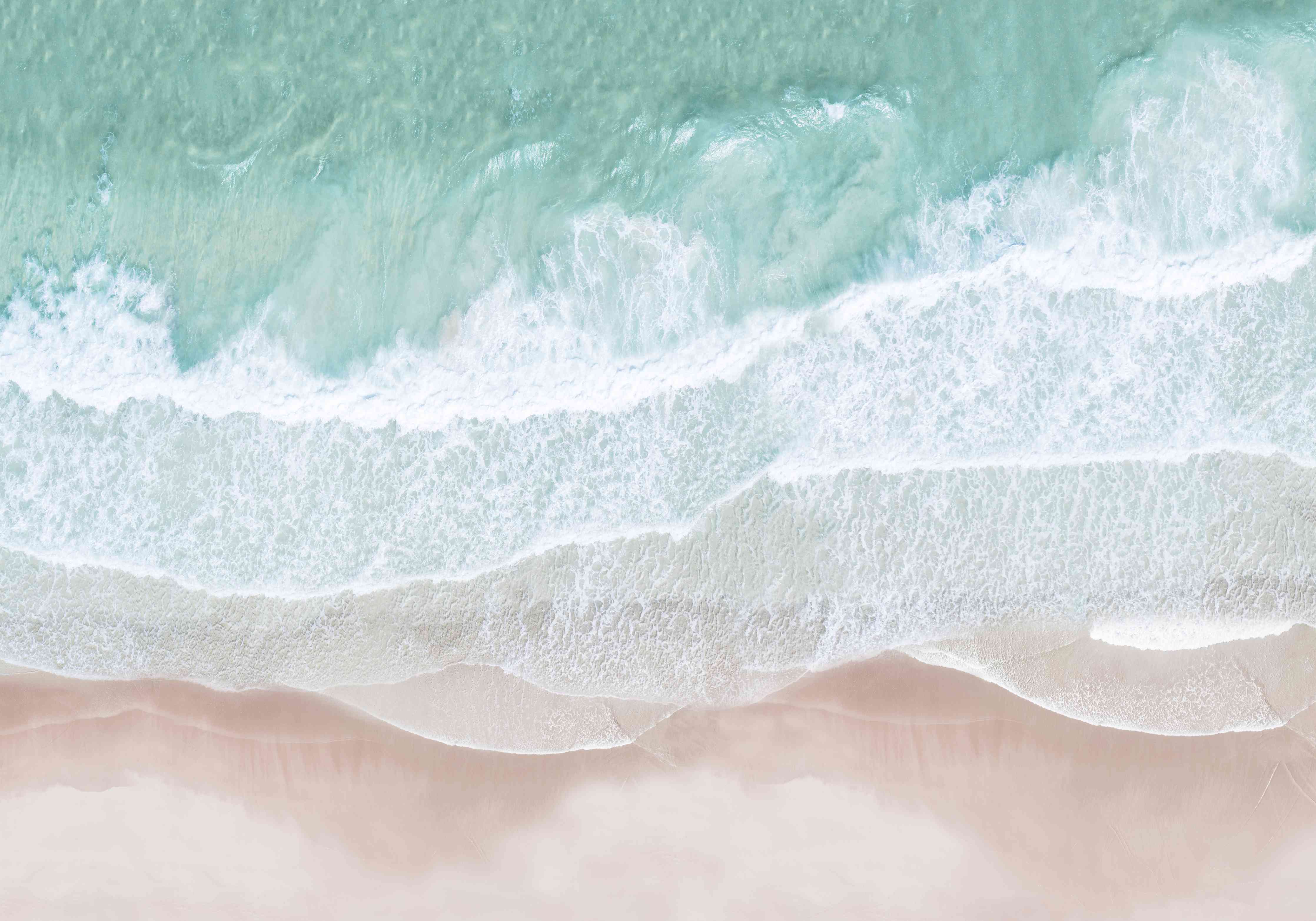 Duschrückwand-Weiße Sandküste mit türkisem Wasser