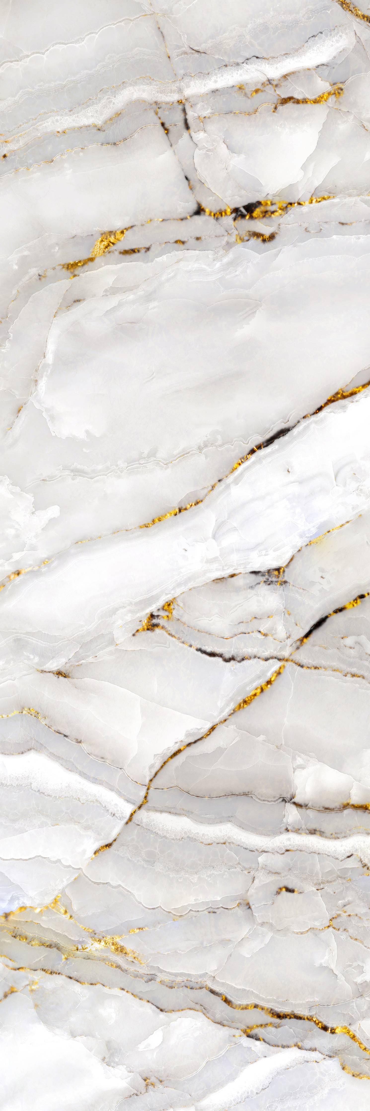 Duschrückwand-Weißer Statuario-Marmor mit goldene Adern
